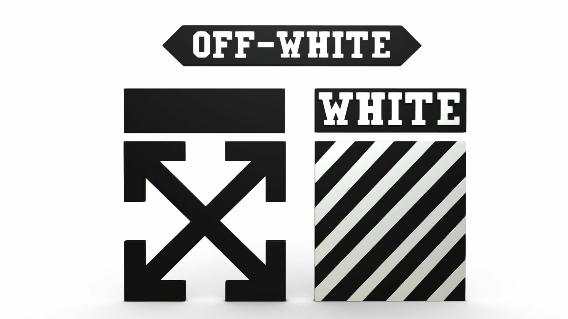 Off-White logo wallpapers, Stylish and sleek, Iconic branding, Minimalistic designs, 1920x1080 Full HD Desktop