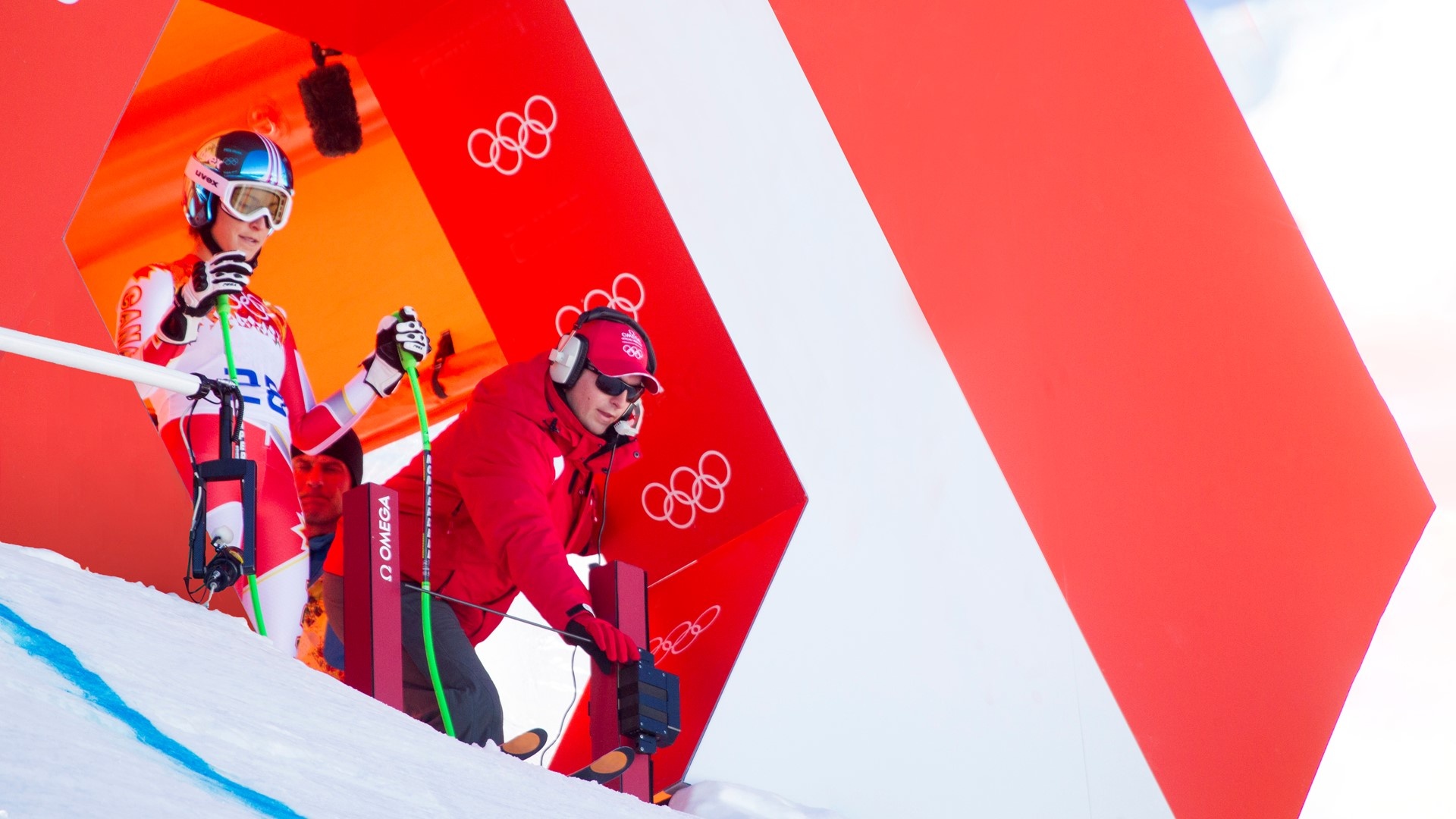 Omega's timing at PyeongChang 2018, Precision in alpine skiing events, Olympic timekeeping, Winter Games, 1920x1080 Full HD Desktop