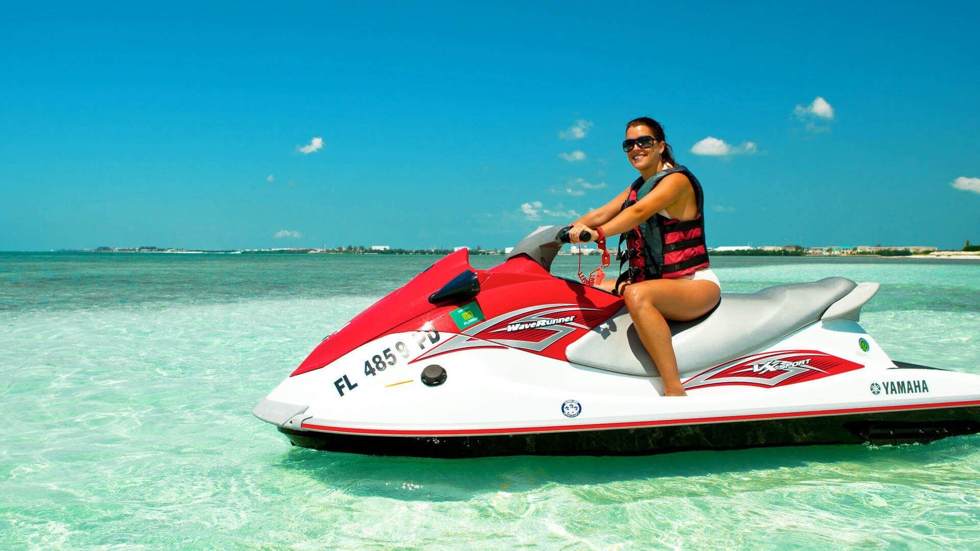 Jet Skiing action, Exhilarating ride, High-speed adventure, Water sport, 1920x1080 Full HD Desktop