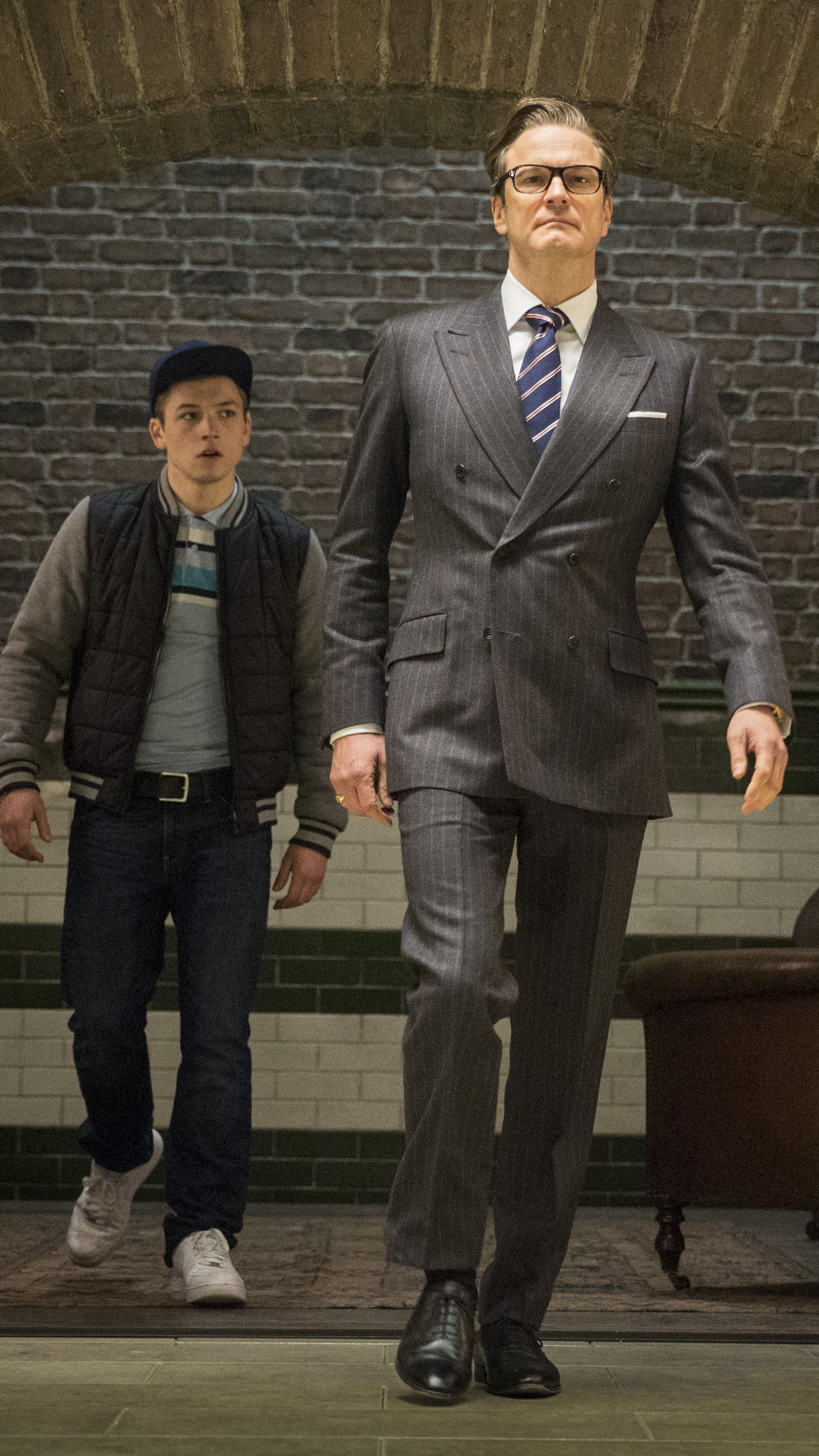 Colin Firth and Taron Egerton, 5K movie wallpaper, Action-packed film, Kingman sequel, 2160x3840 4K Phone