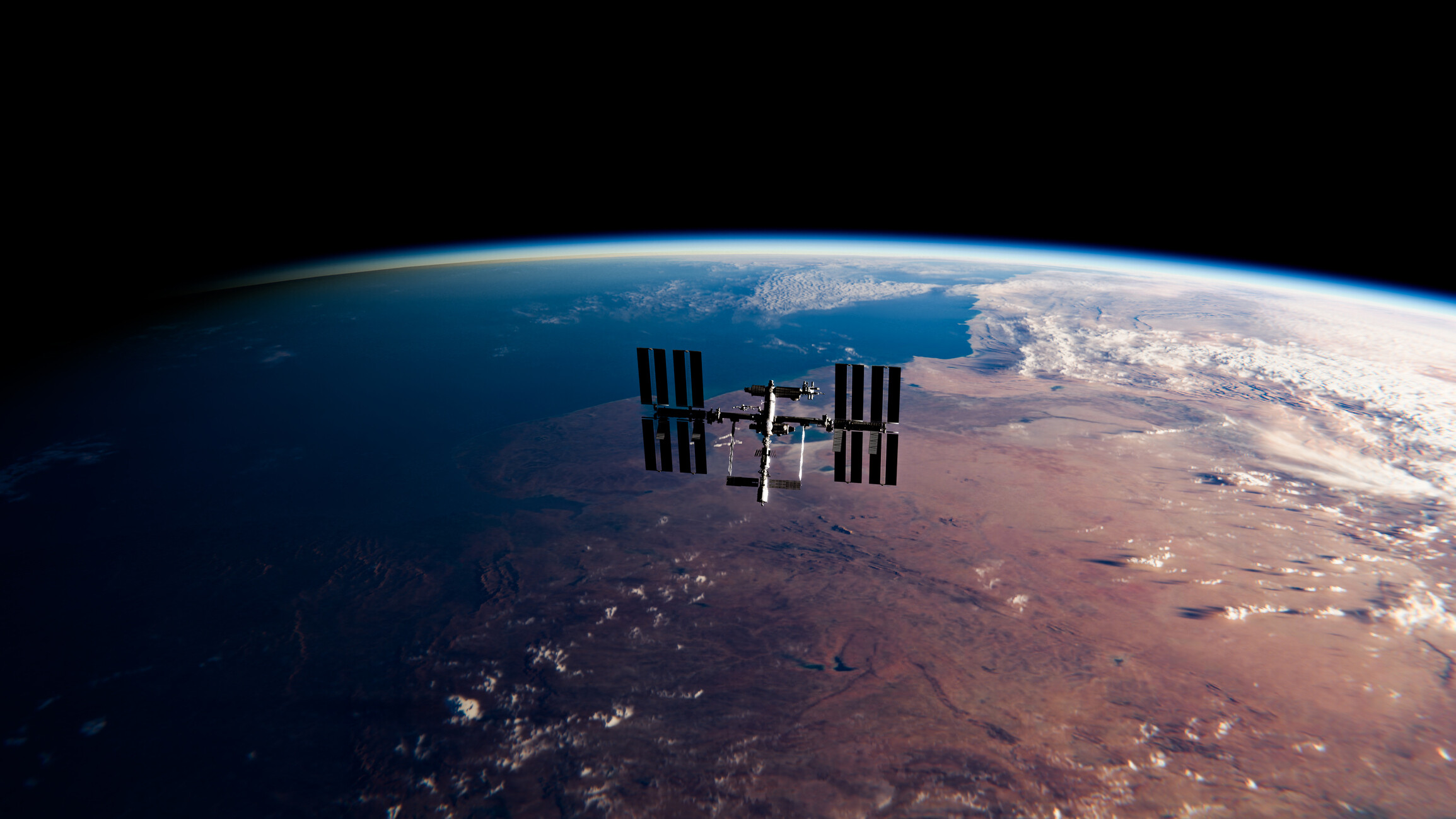 Horizon, International Space Station Wallpaper, 2310x1300 HD Desktop