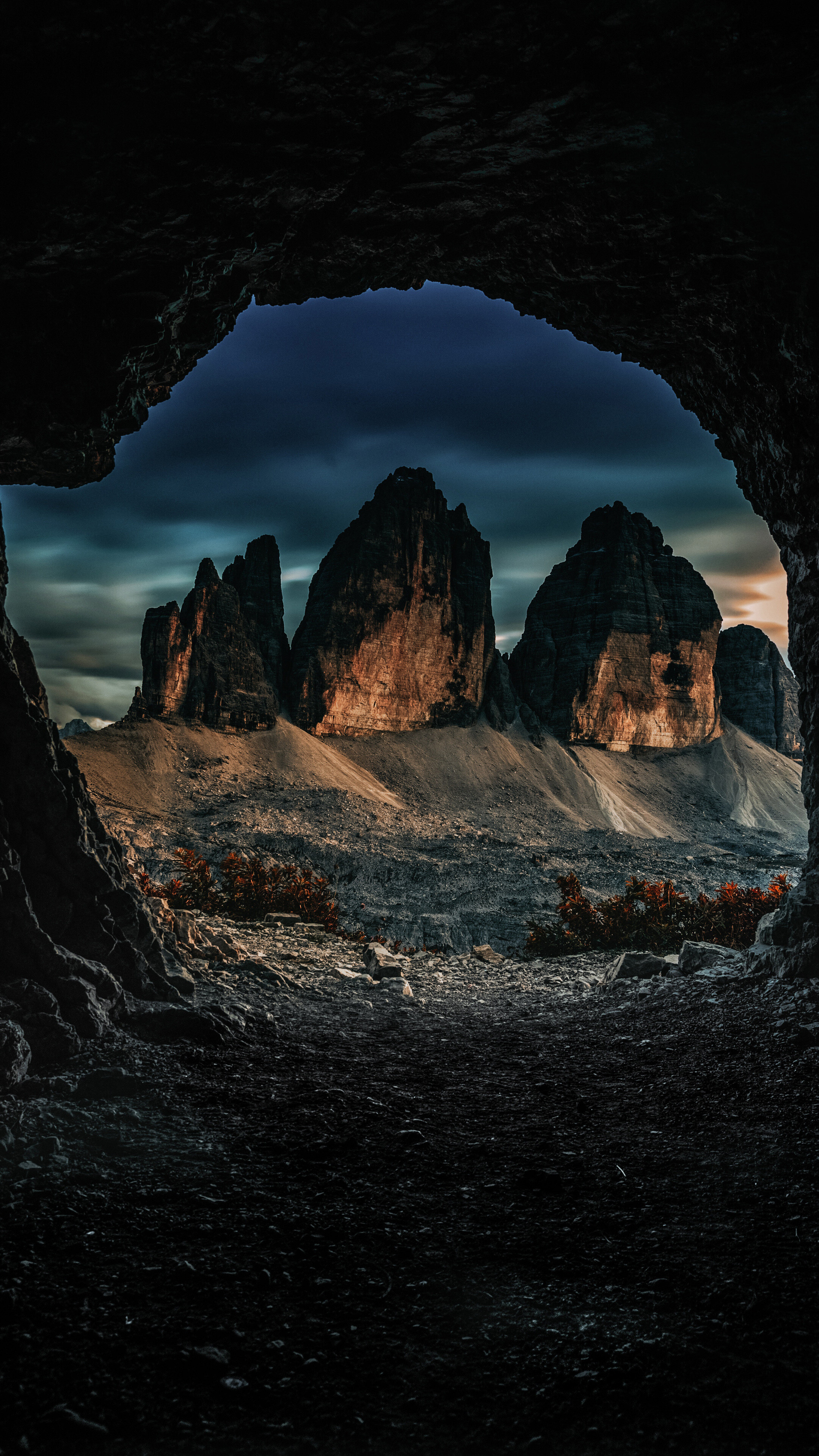 Mountain landscapes, Rocky caves, Geological structures, Sony Xperia wallpapers, 2160x3840 4K Phone