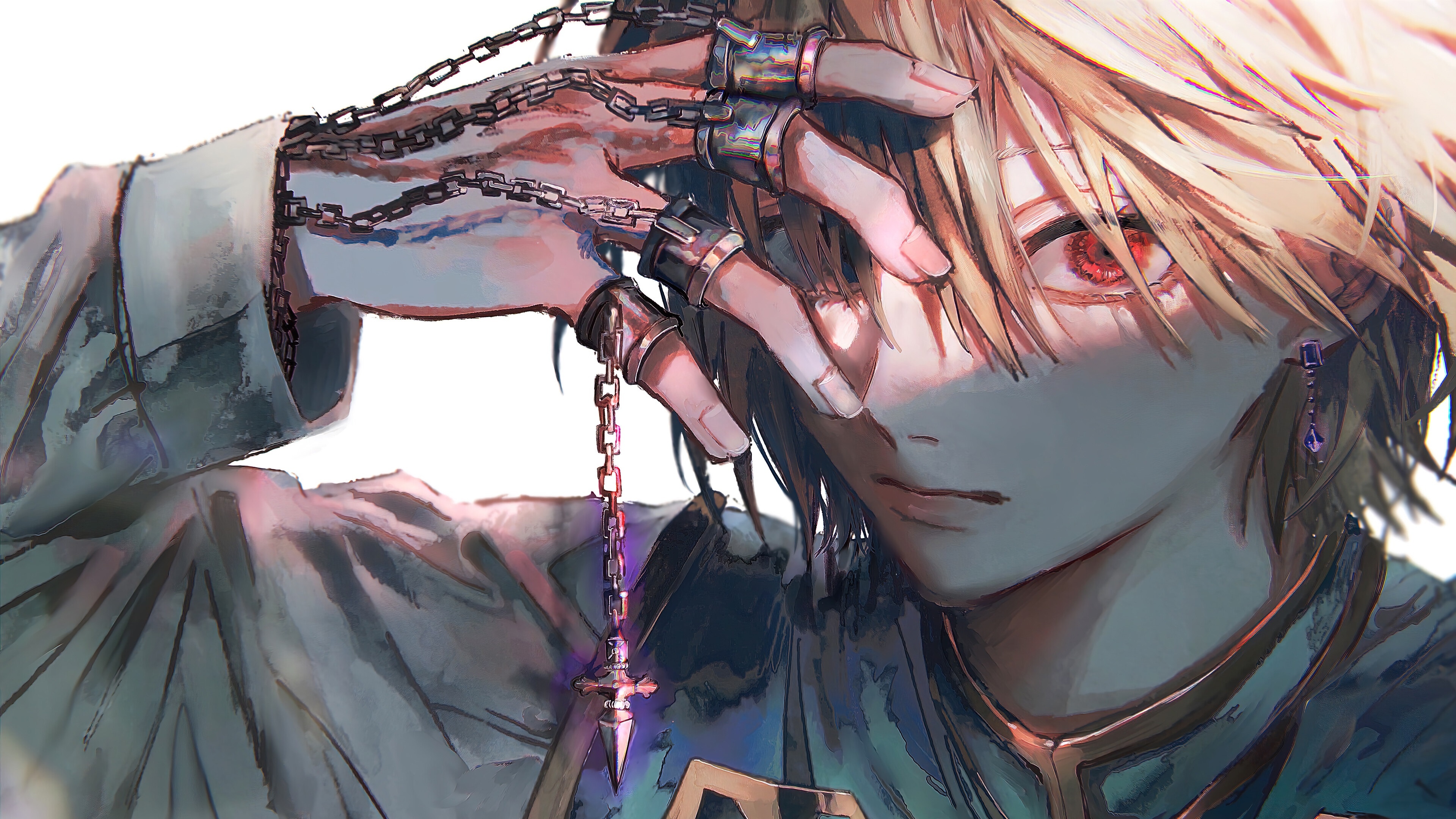 Kurapika, Chain user, Nen abilities, Anime character, 3840x2160 4K Desktop