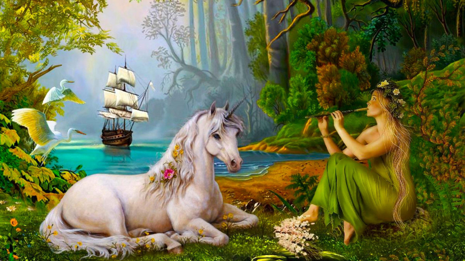 Download unicorn wallpaper, Full HD, Desktop screens, Whimsical charm, 1920x1080 Full HD Desktop