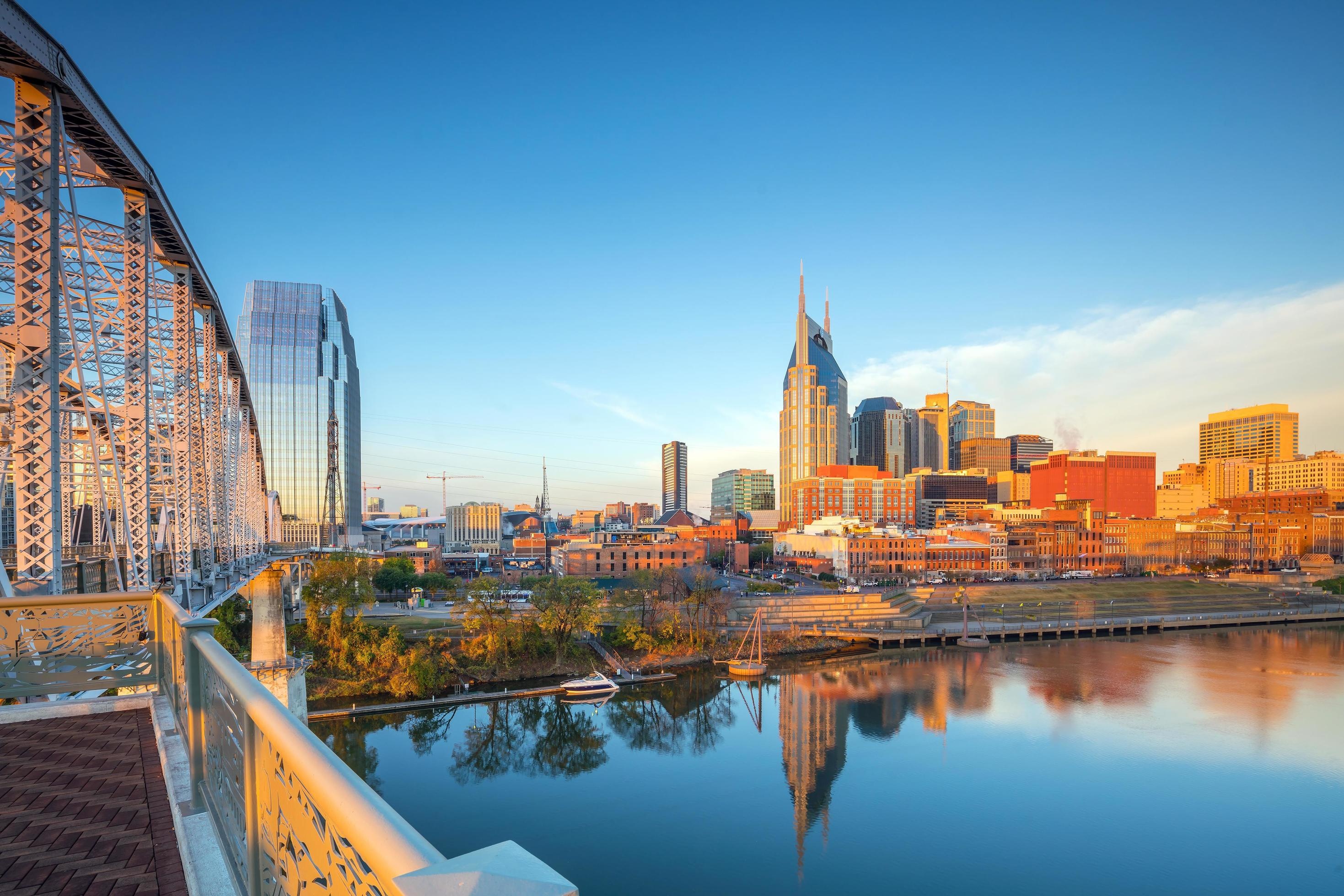 Nashville Skyline, Tennessee cityscape, Downtown Nashville, Stock photo, 2940x1960 HD Desktop