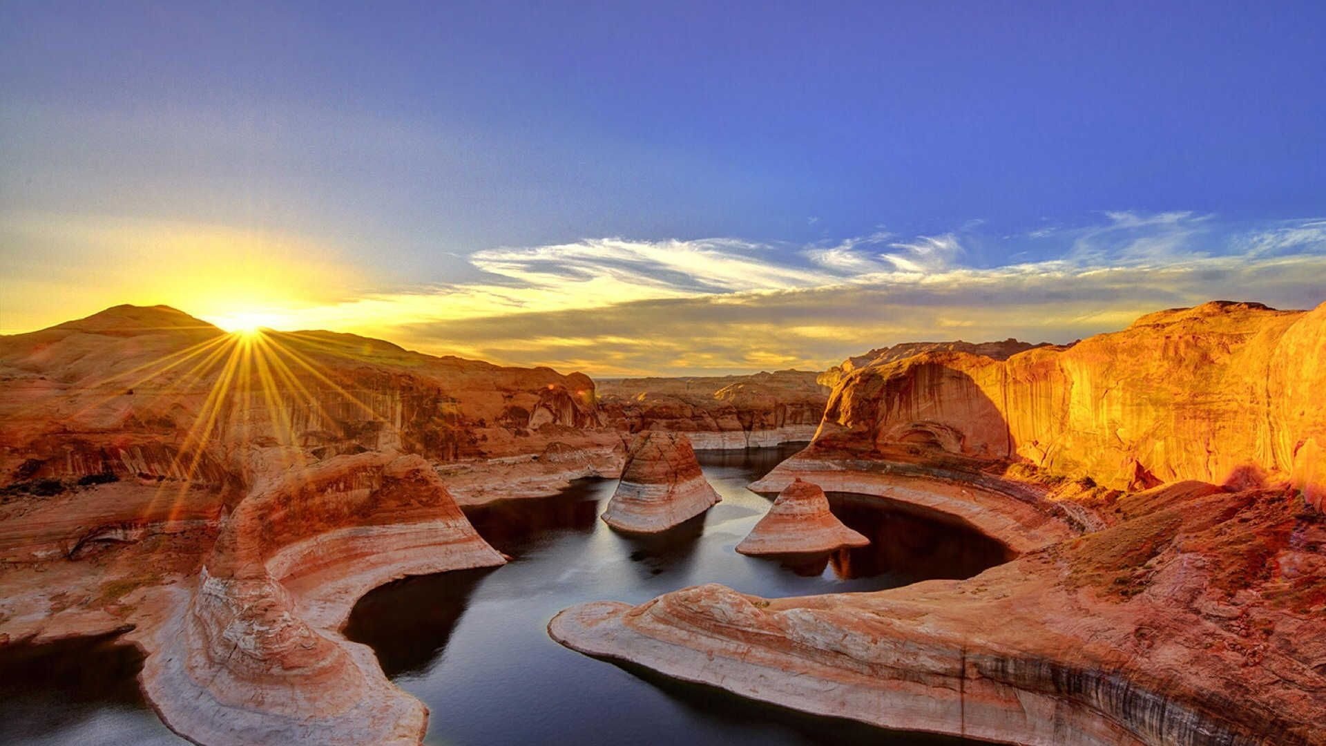 Colorado River, Utah and Arizona, Lake scenery, Kde store, 1920x1080 Full HD Desktop