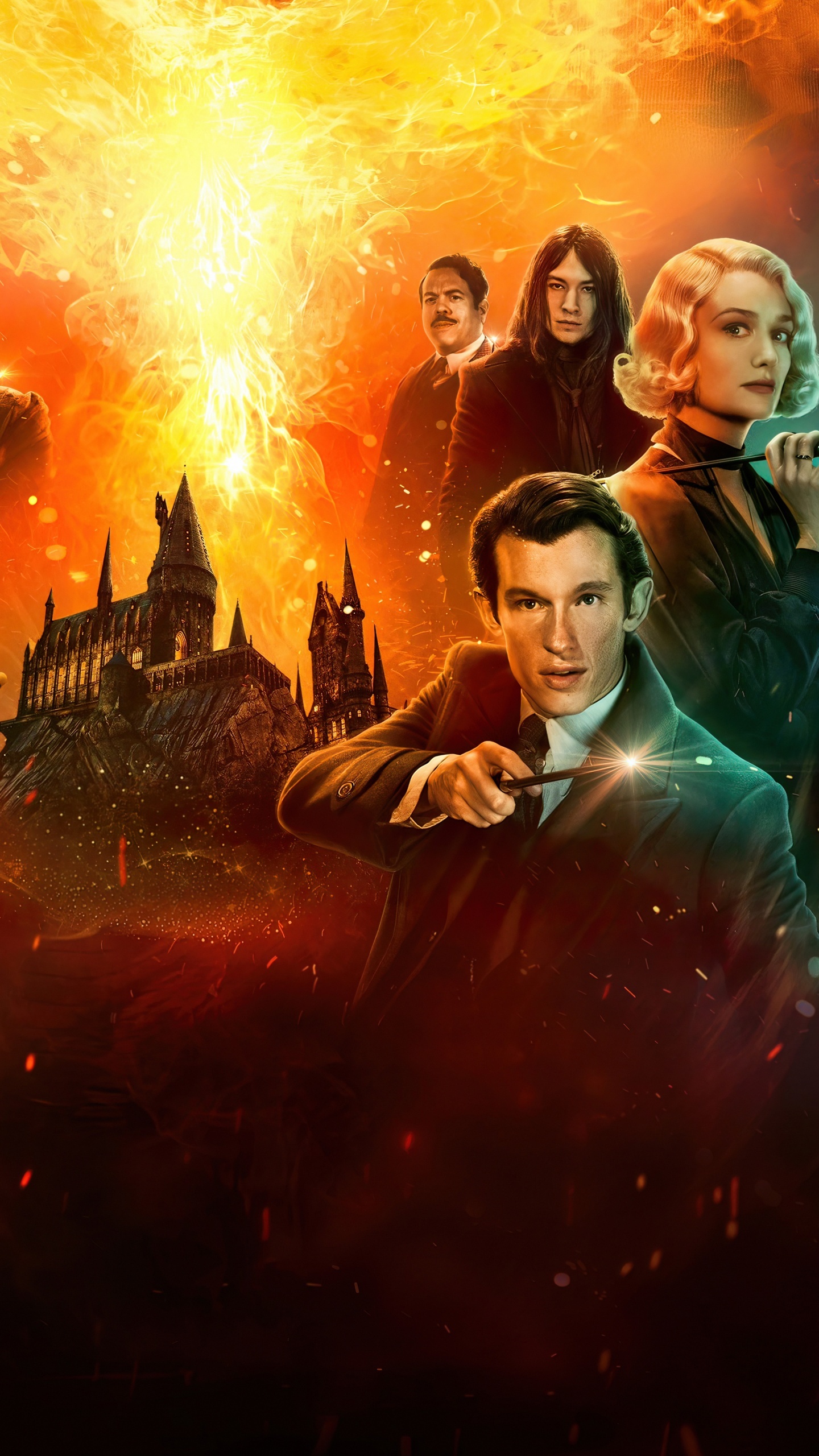 Dan Fogler movies, Fantastic Beasts 3, Suspenseful trailer, Star-studded cast, 1440x2560 HD Phone