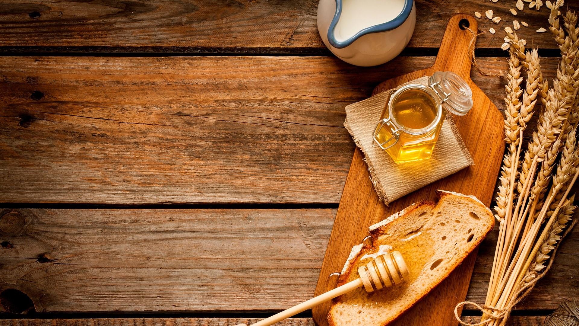 Bread and milk, Honey Wallpaper, 1920x1080 Full HD Desktop