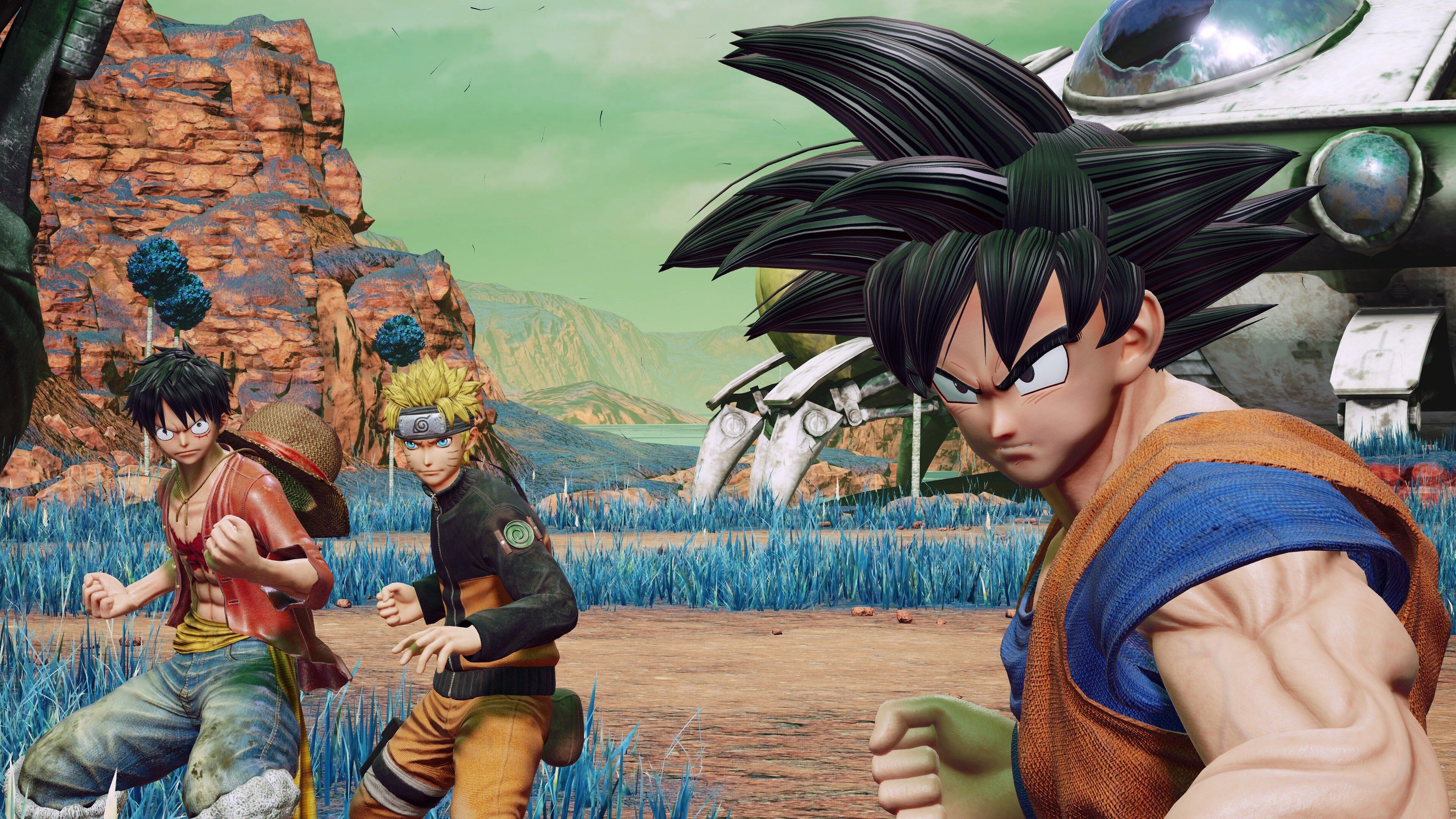 Goku, Naruto, Luffy, Anime heroes, 3840x2160 4K Desktop