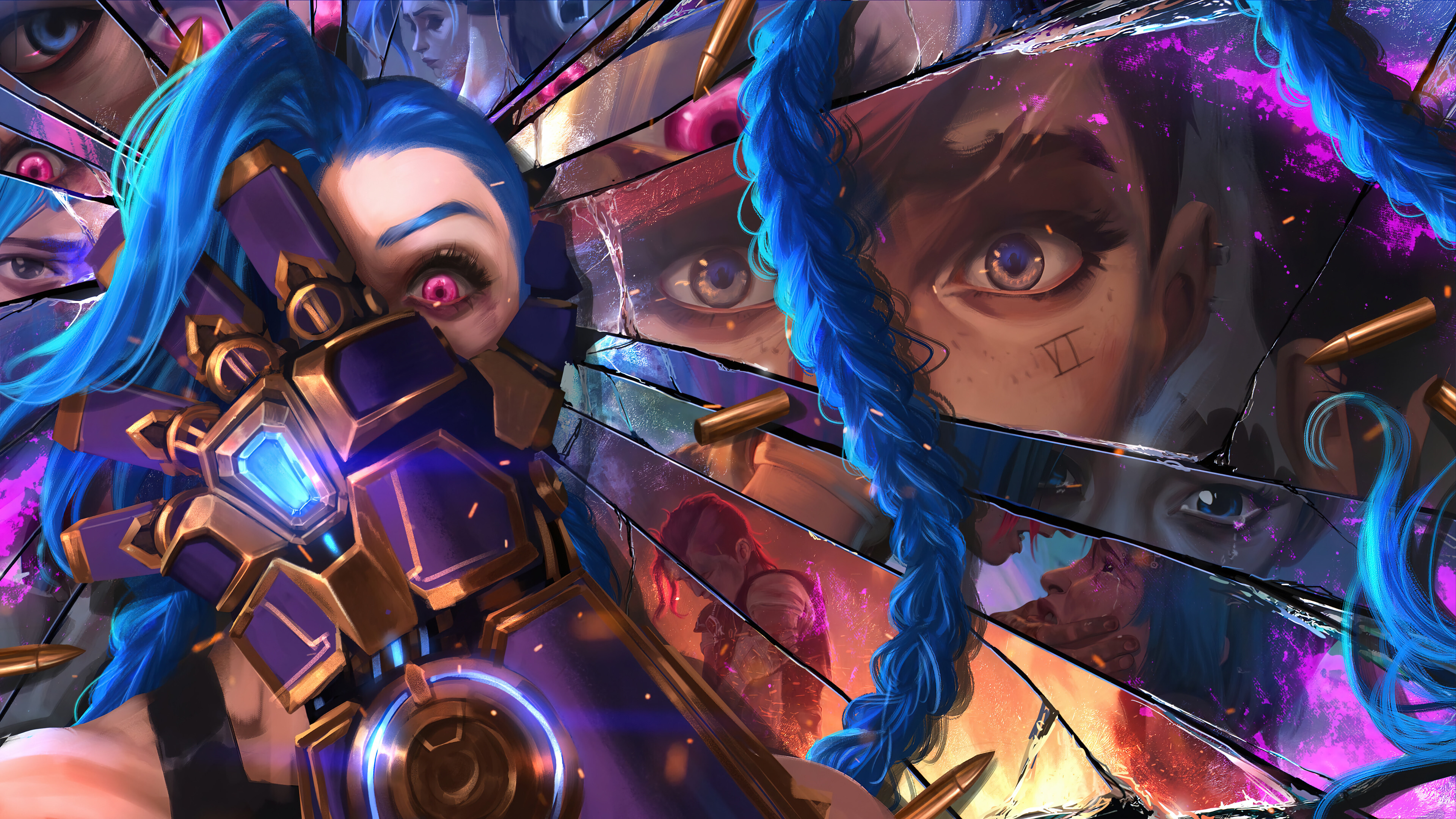 Arcane: League of Legends, Jinx character, Action-packed animation, Stunning artwork, 3840x2160 4K Desktop