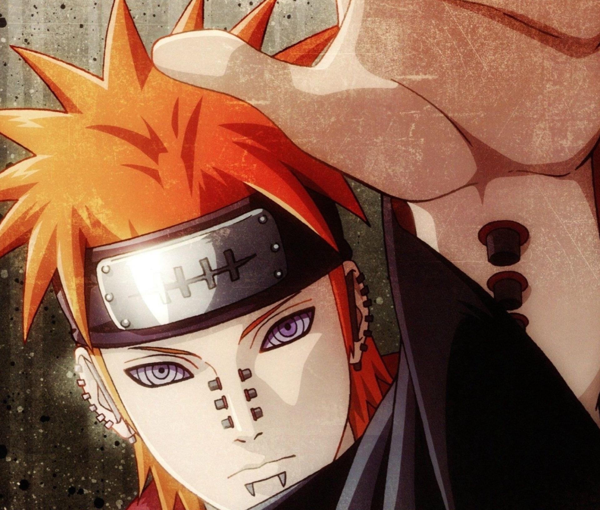 Deva Path Pain, Rinnegan, Amegakure forehead protector, HD Desktop wallpaper