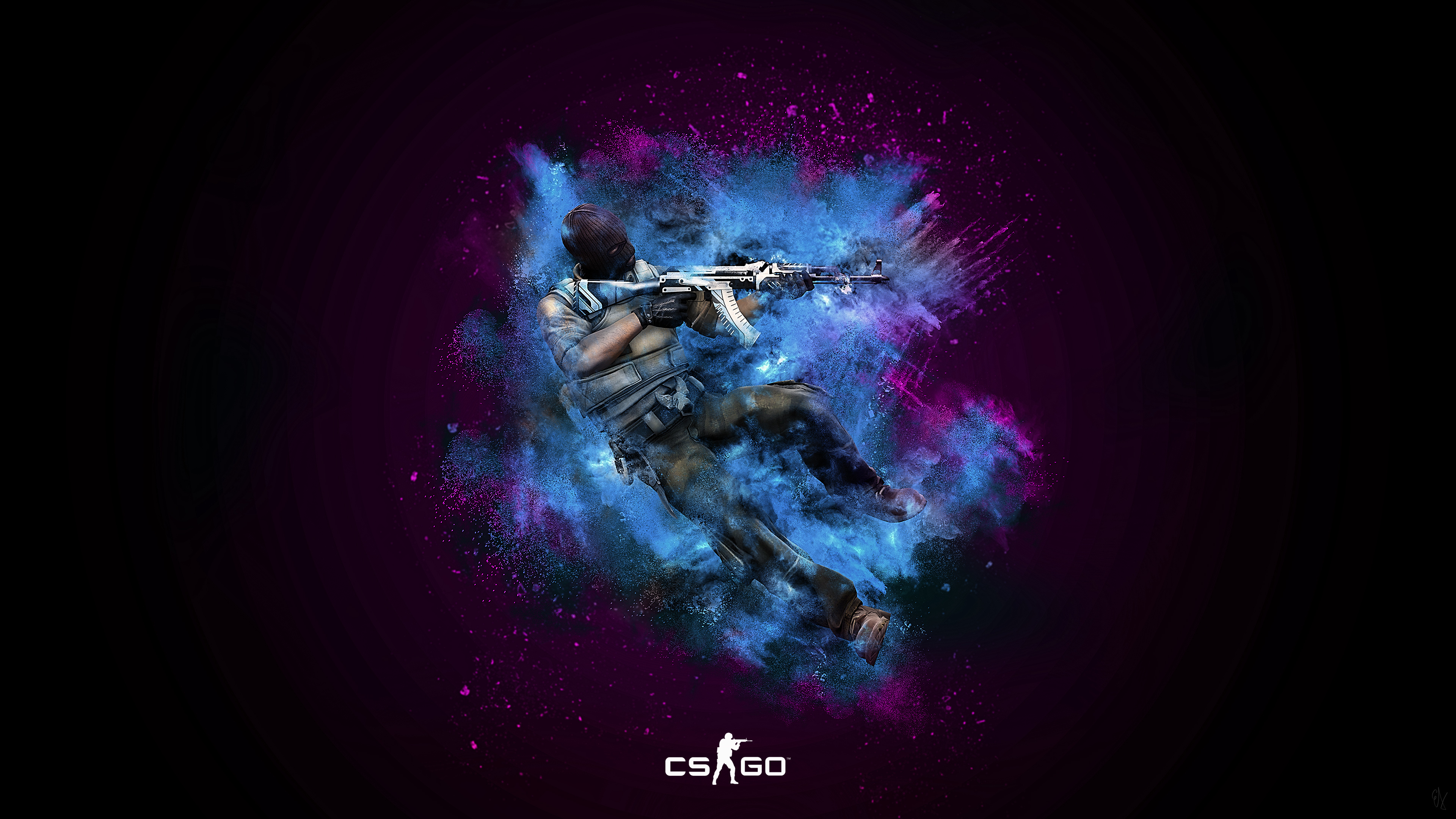 Phoenix Connexion Terrorist, AK-47 Vulcan, CS:GO logo, 4K Desktop wallpaper