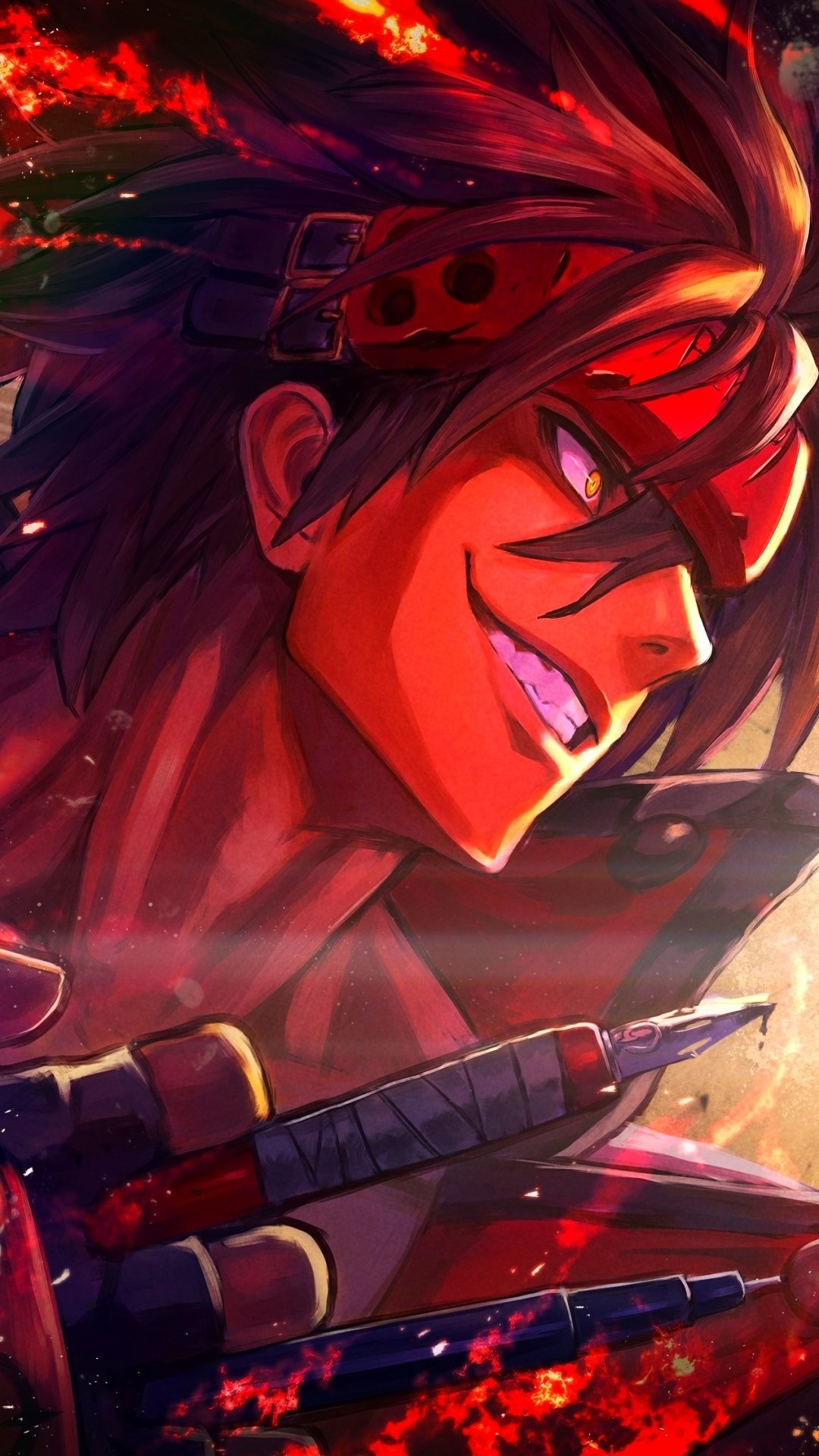 Guilty Gear Xrd mobile game, Portable fighting action, Handheld gaming experience, Fast-paced battles, 1080x1920 Full HD Phone