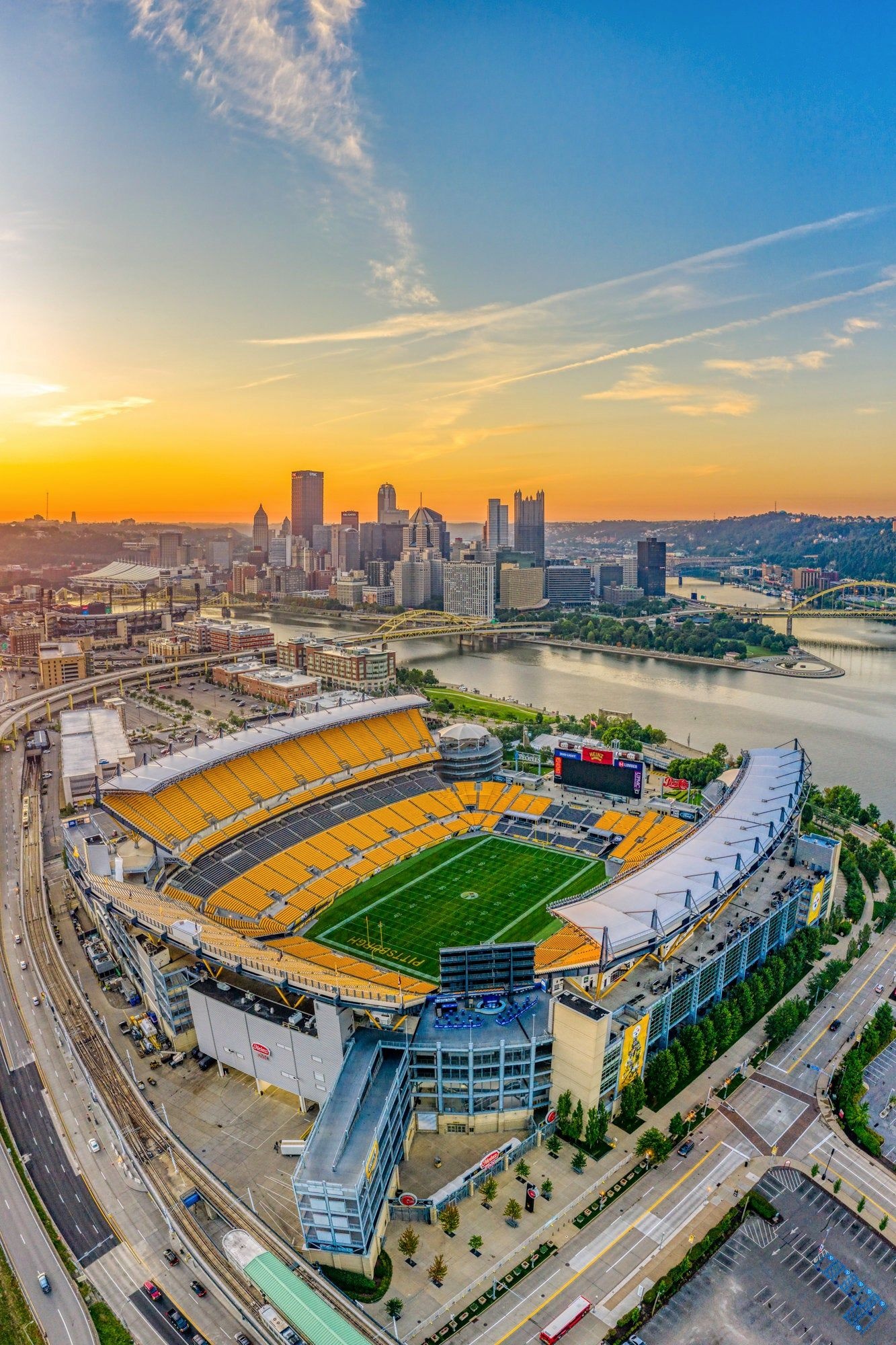 Heinz Field, Pittsburgh skyline, Steelers wallpaper, Pittsburgh football, 1340x2000 HD Phone