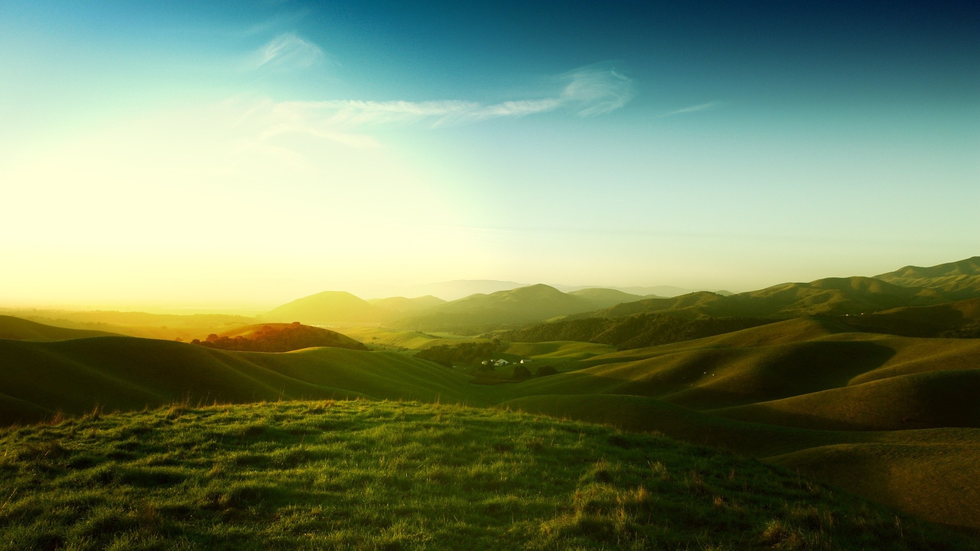 Rolling hills, Tranquil landscapes, Serene beauty, Nature's masterpiece, 1920x1080 Full HD Desktop