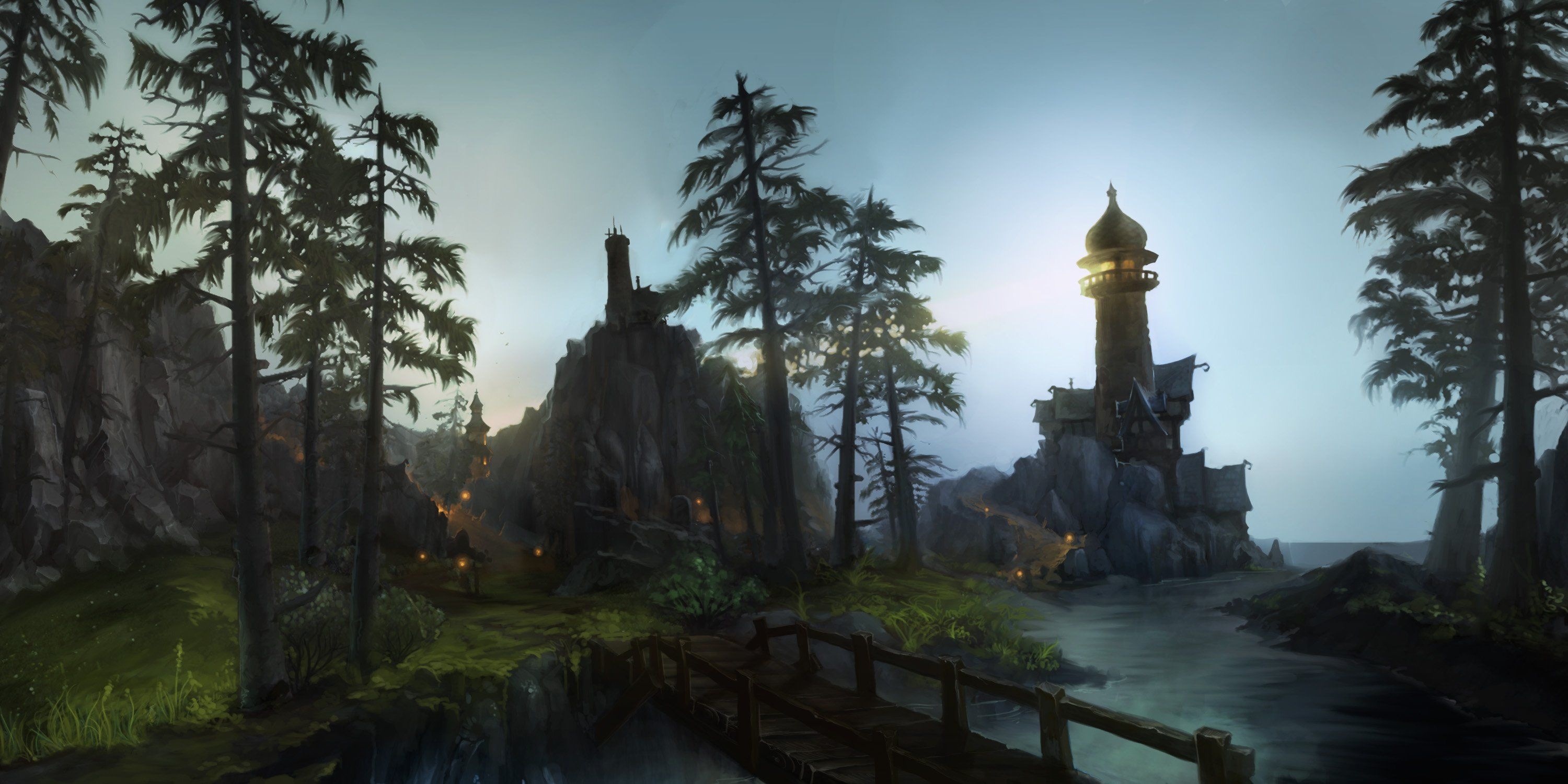 Gilneas, WoW Wallpaper, 3000x1500 Dual Screen Desktop