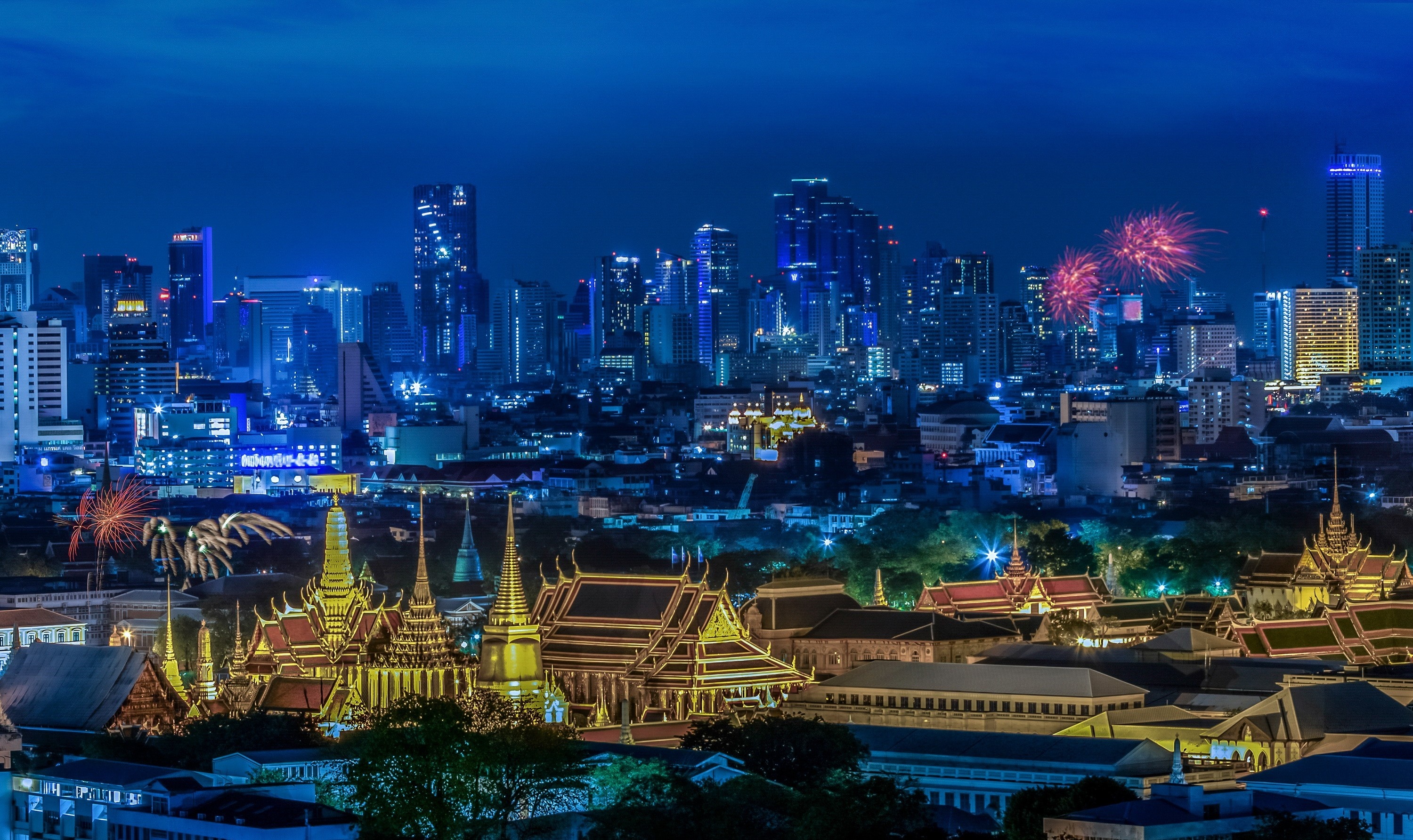 The Grand Palace, 260 HD wallpapers, Thailand's iconic landmark, Exquisite architecture, 3000x1790 HD Desktop