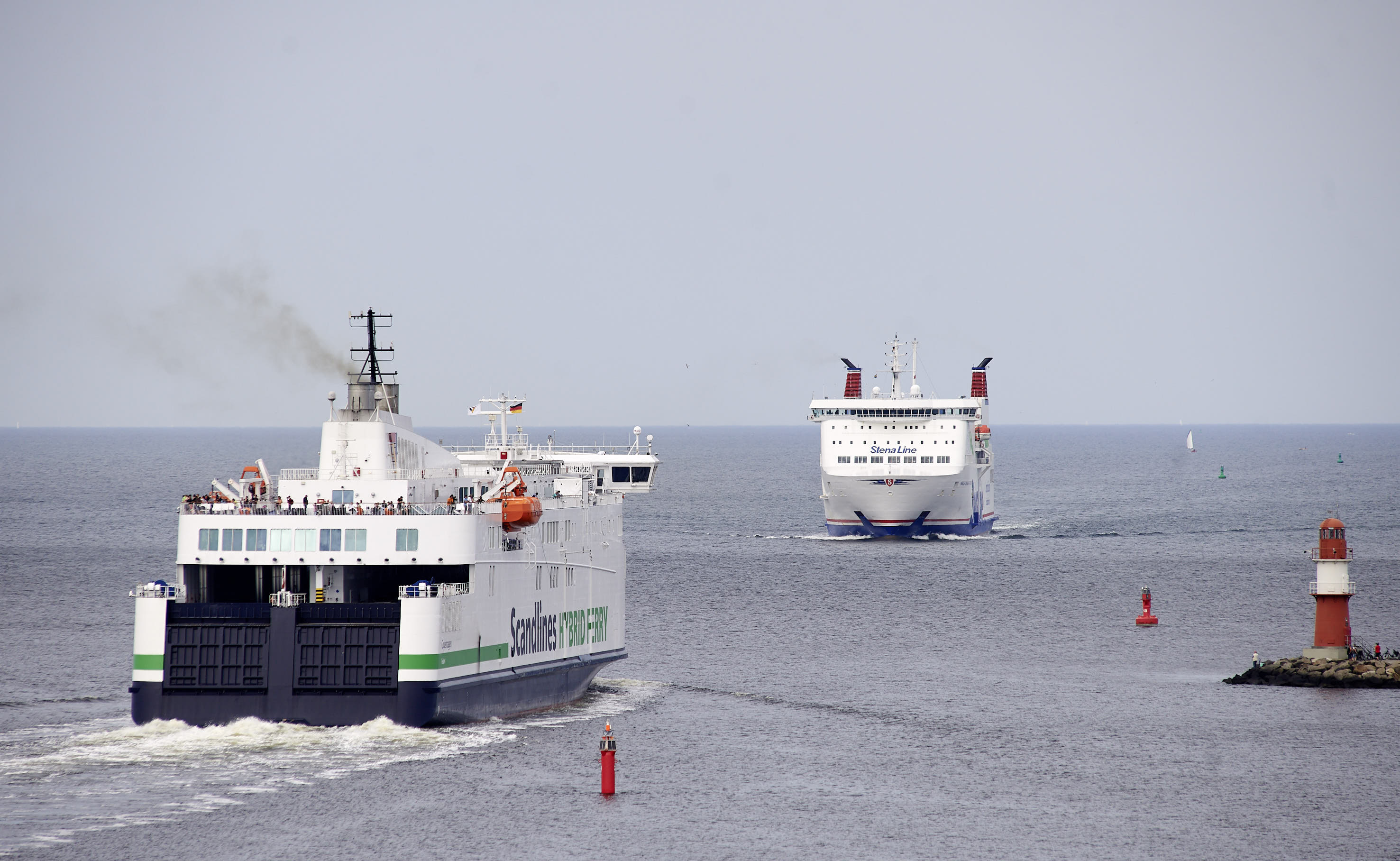 Rostock port, Ferry traffic, Port activities, Maritime gateway, 2960x1820 HD Desktop