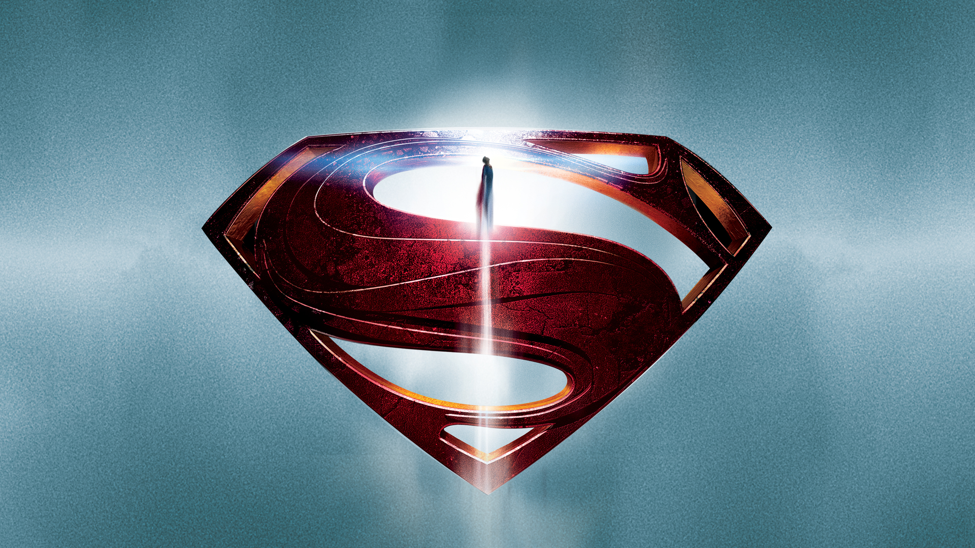 Man of Steel, Striking movie poster, Extraterrestrial hero, Visual spectacle, 3420x1920 HD Desktop
