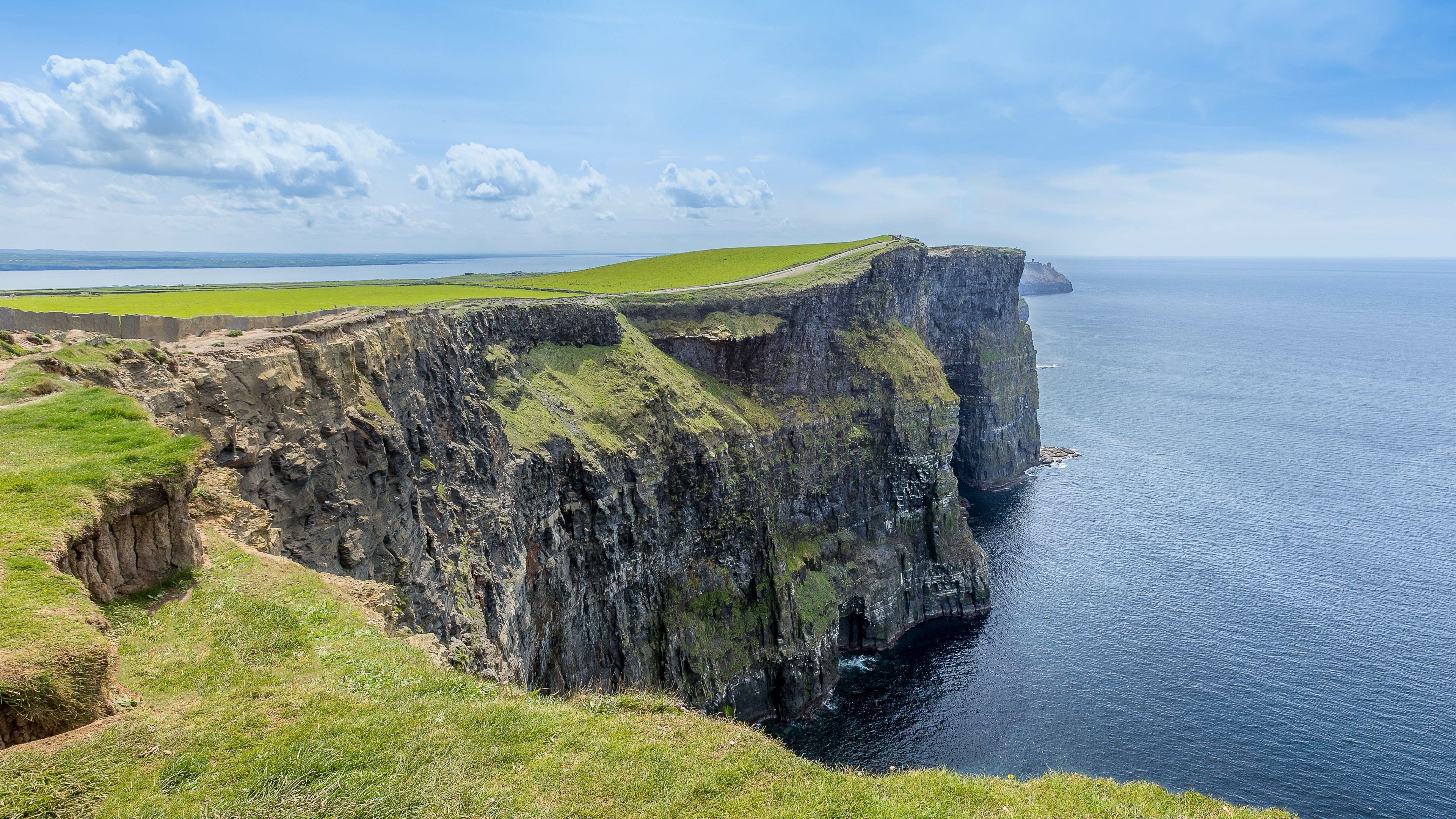 Cliffs of Moher, Irish Countryside Wallpaper, 3840x2160 4K Desktop