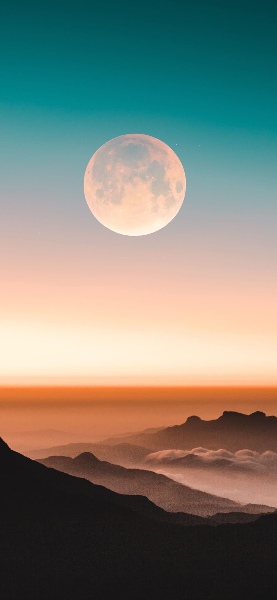 The Moon, 4K wallpapers, Color backgrounds, High-definition, 1080x2340 HD Phone