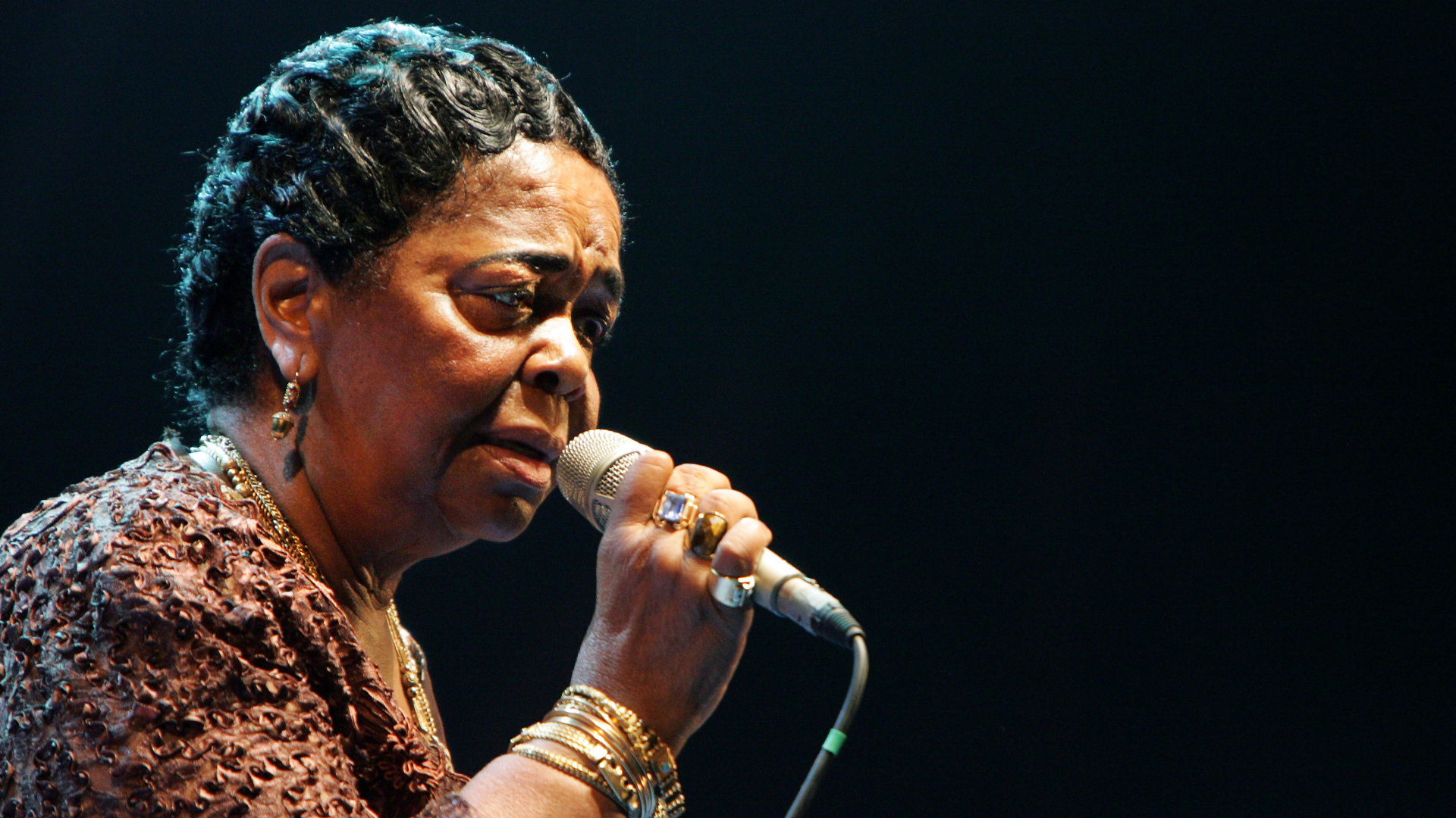 Cesaria Evora, Music fanart, Creative tribute, Musical genius, 1920x1080 Full HD Desktop