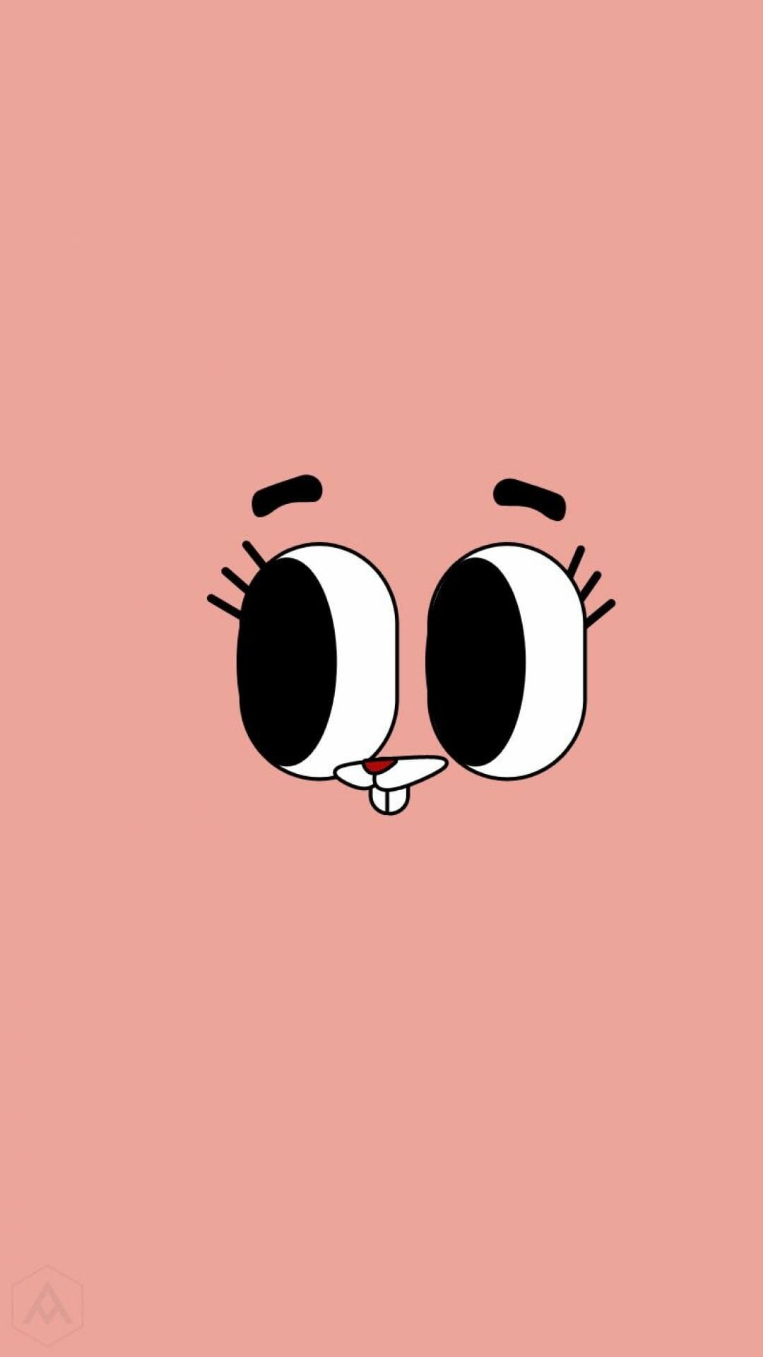 Anais Watterson, The Amazing World of Gumball, pink rabbit face, Full HD Phone wallpaper