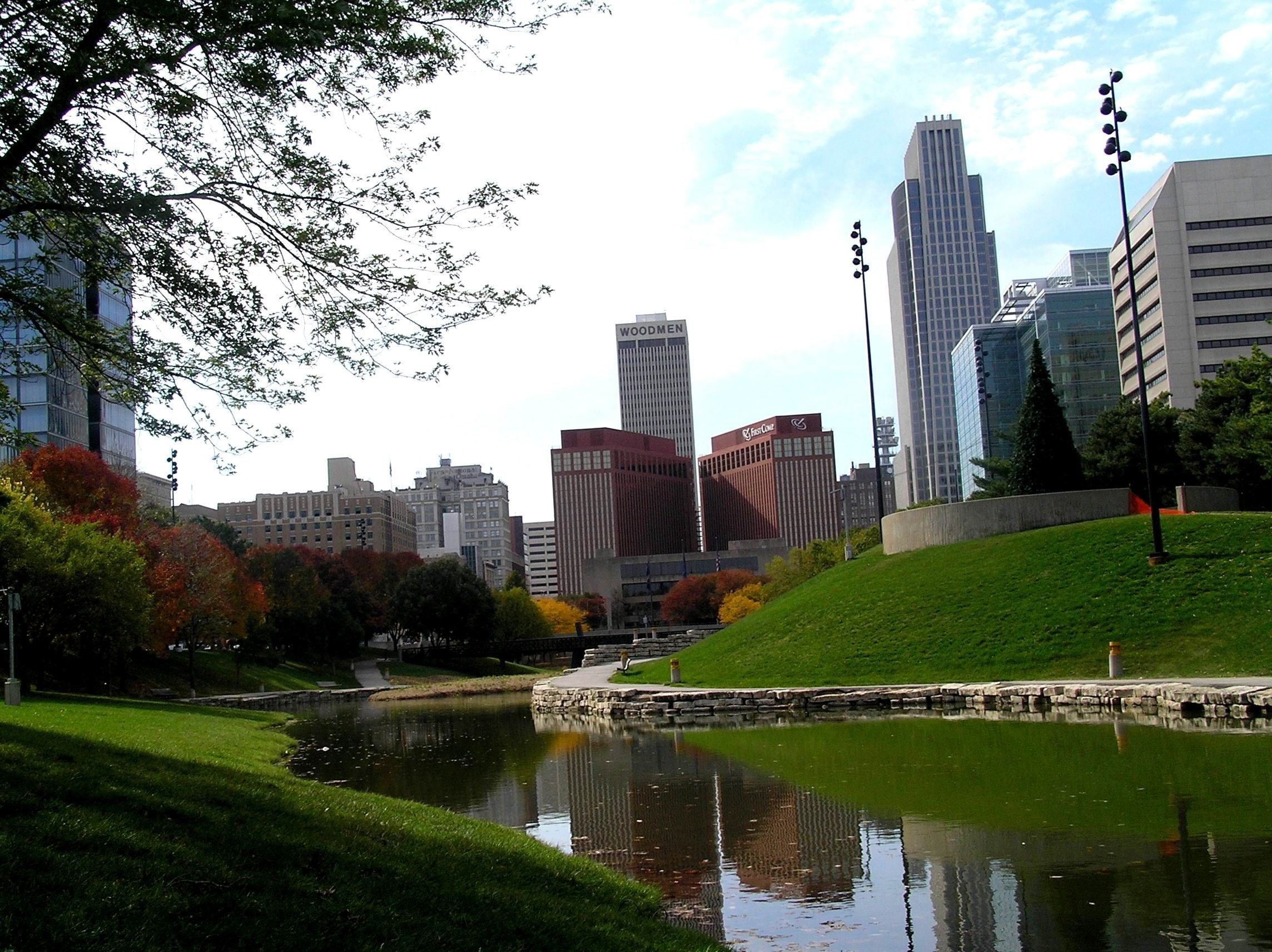 Omaha architecture, Downtown buildings, Urban cityscape, 2290x1720 HD Desktop
