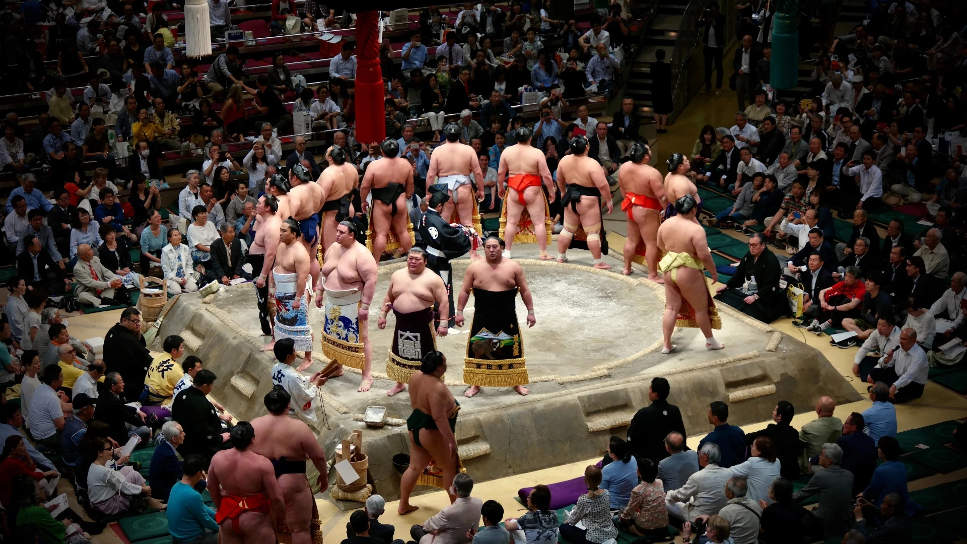 Sumo, National sport of Japan, Cultural symbol, Todoku Japan, 1920x1080 Full HD Desktop