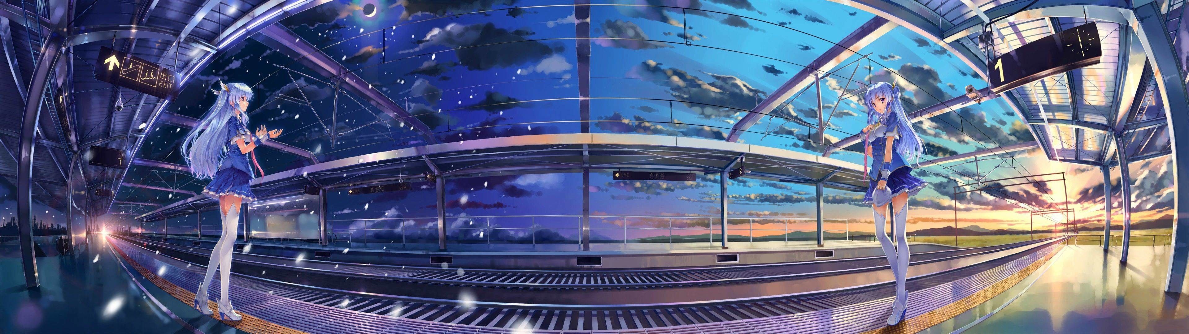 Anime dual screen wallpapers, Anime dual screen backgrounds, Dual screen, 3840x1080 Dual Screen Desktop