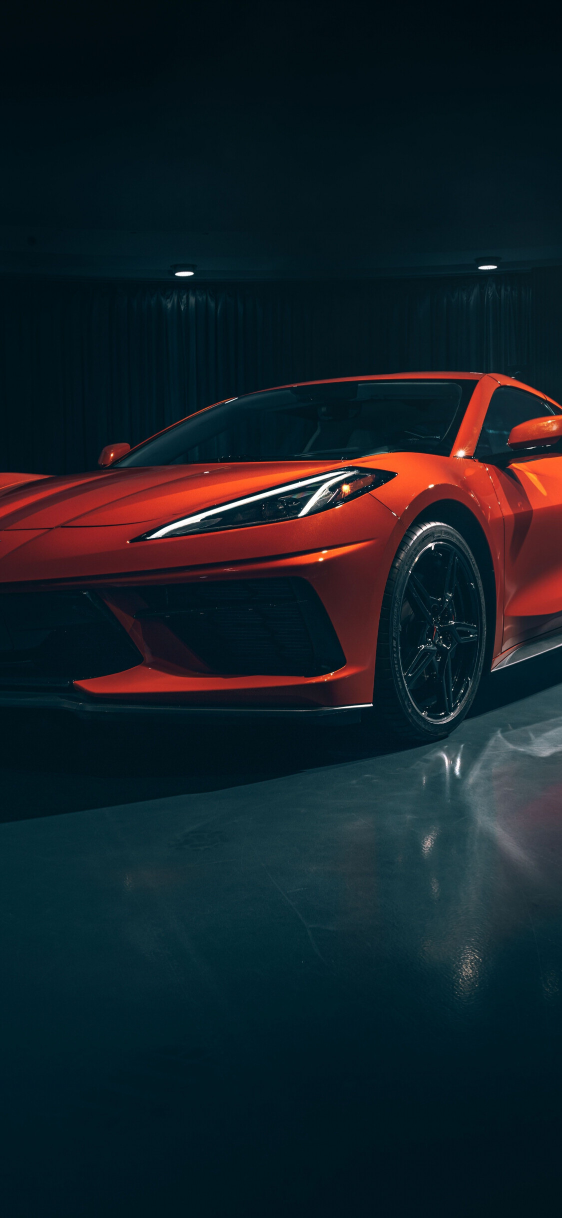 Sportscar Chevrolet Corvette, iPhone X image, 1130x2440 HD Phone