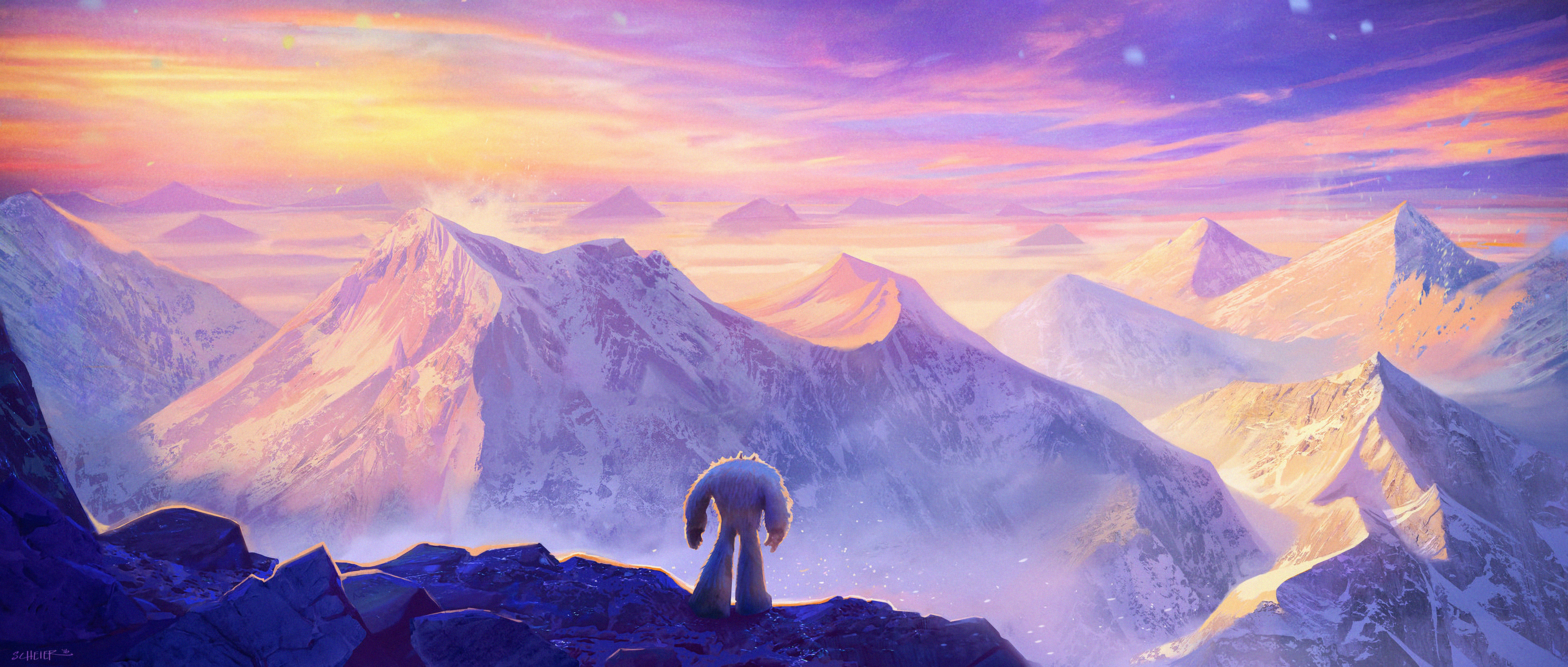 Smallfoot Animation, Movie Art, 3840x1640 Dual Screen Desktop