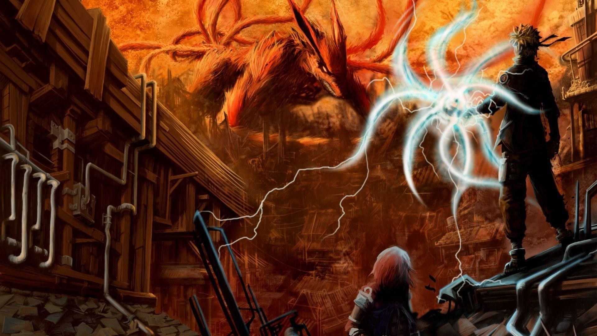 Naruto Kurama, Mythical beast, Anime wallpaper, 1920x1080 Full HD Desktop