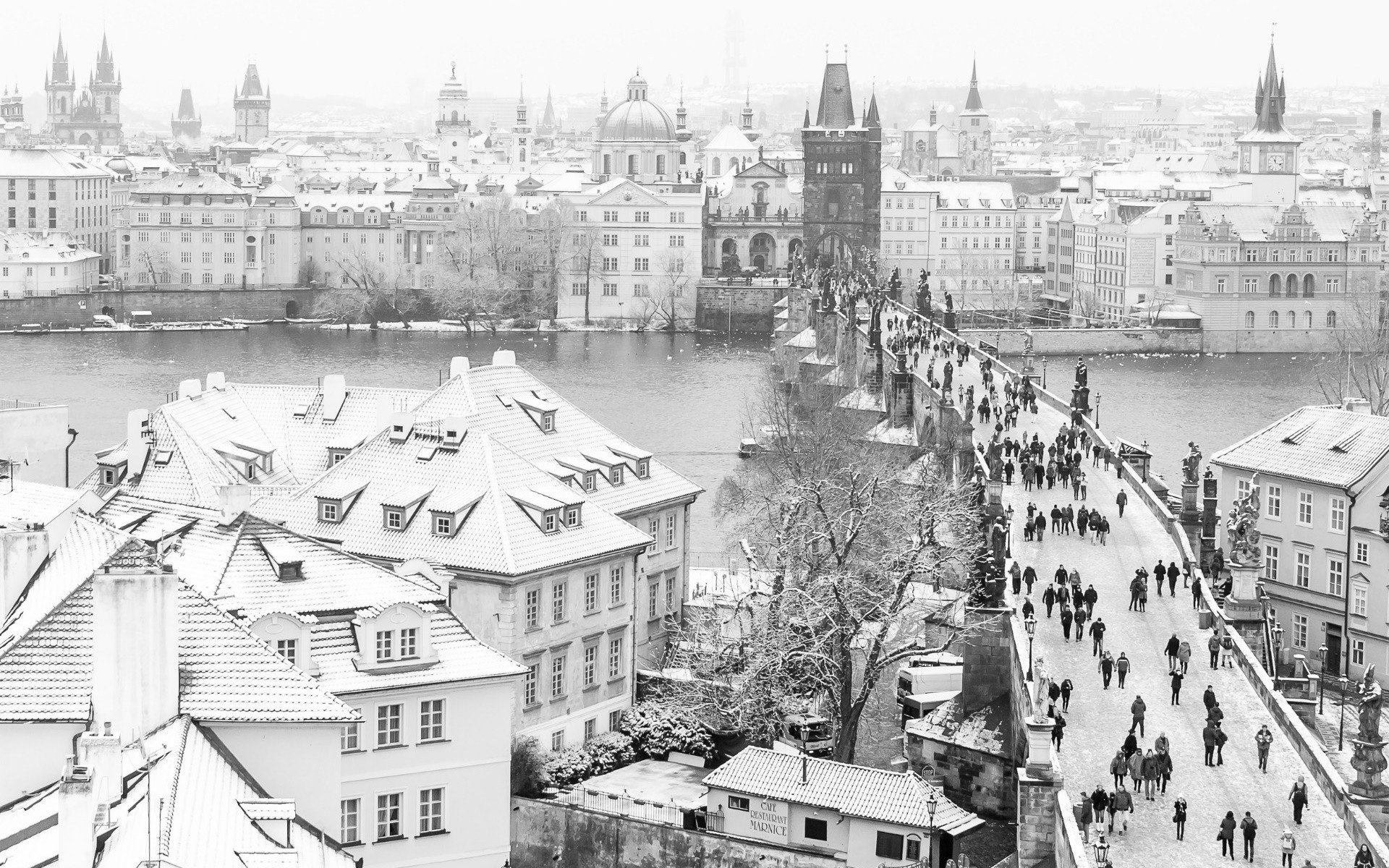 Prague city, Winter, Desktop images, Photos, 1920x1200 HD Desktop