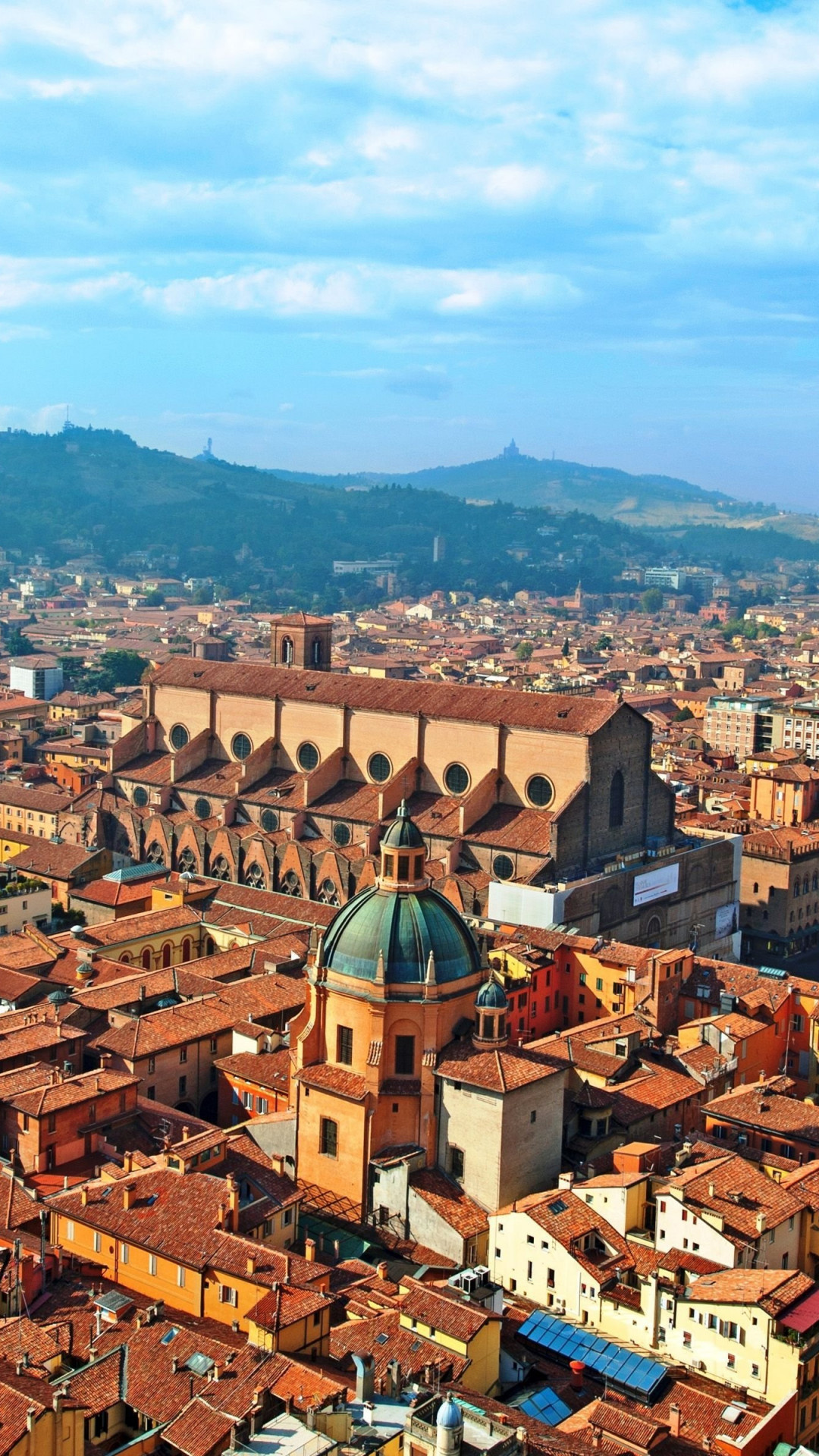 Bologna cityscape, Desktop wallpaper, Urban skyline, Bologna travel, 1080x1920 Full HD Phone