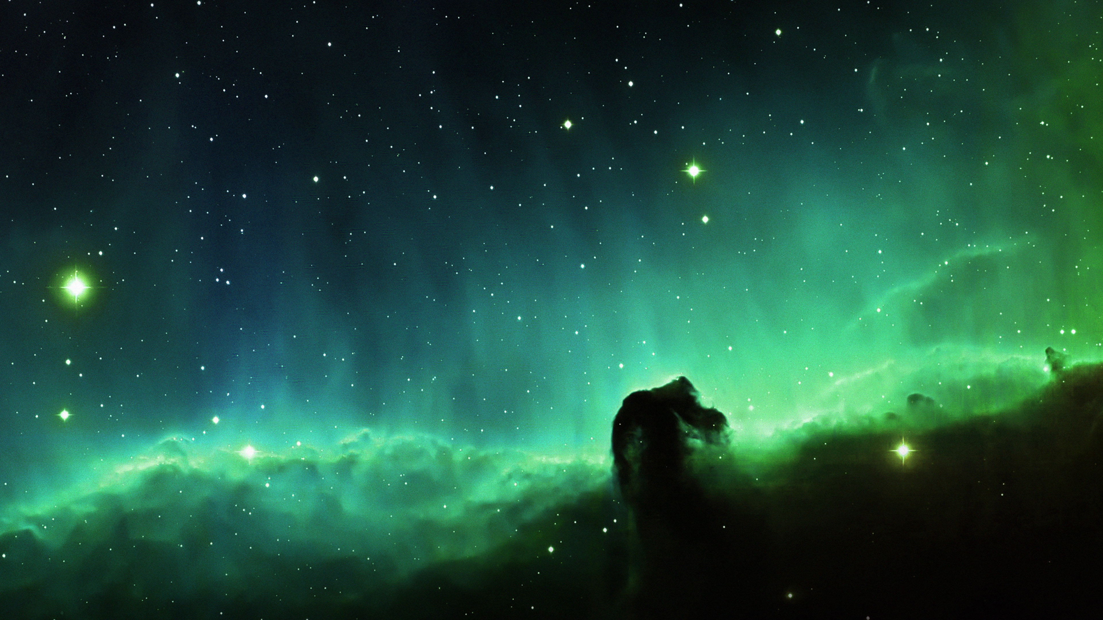 The Horsehead Nebula, Green Nebula Wallpaper, 3840x2160 4K Desktop