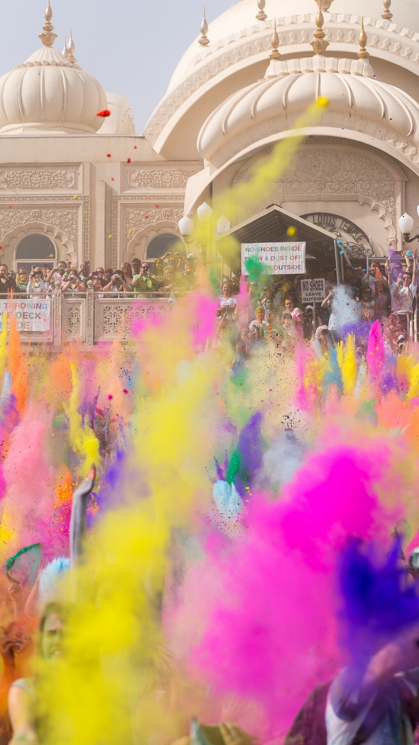 Festival, Holi colors, Indian holiday, Spring celebration, 1440x2560 HD Phone