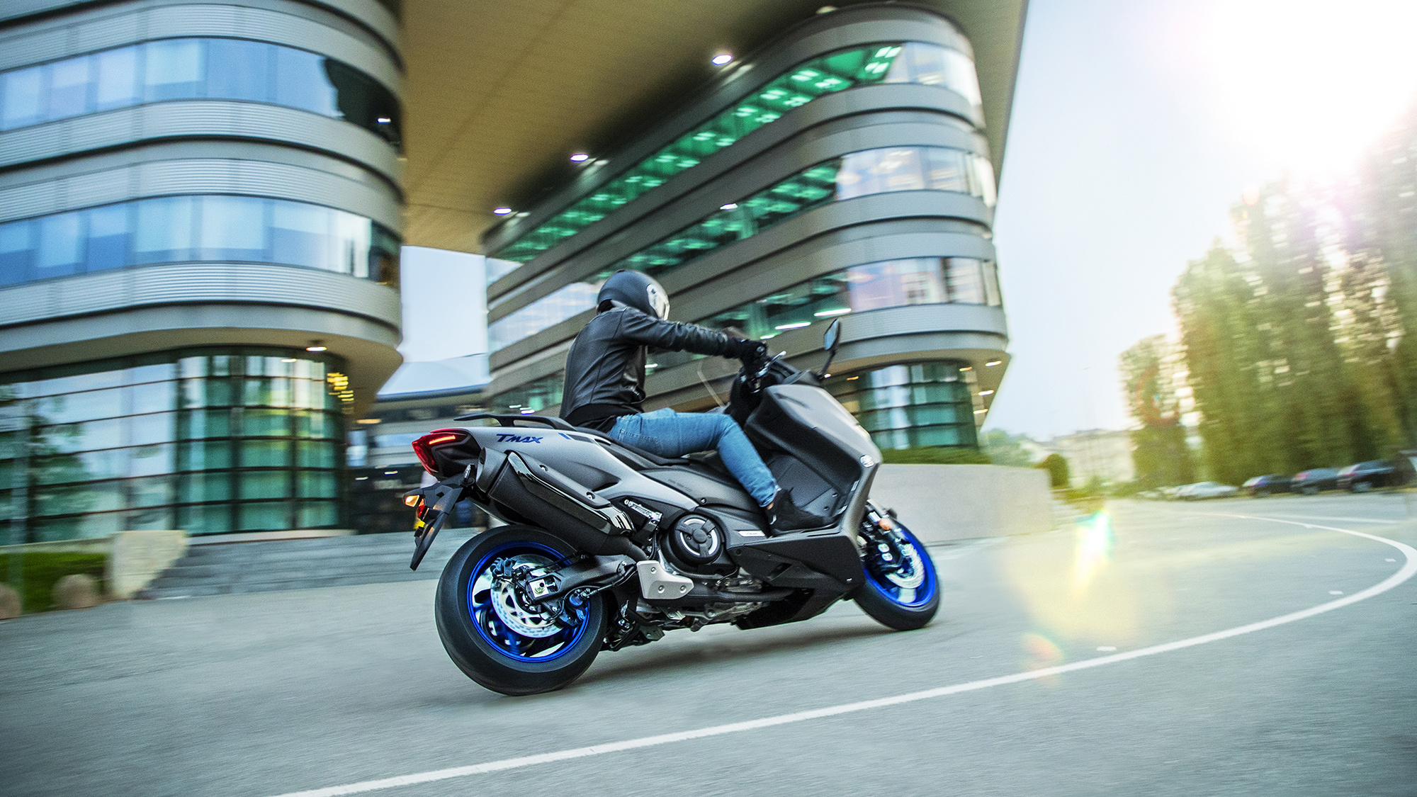 Yamaha TMAX, 2020 model, Pinnacle of sport scooters, Motorcyclist's view, 2000x1130 HD Desktop