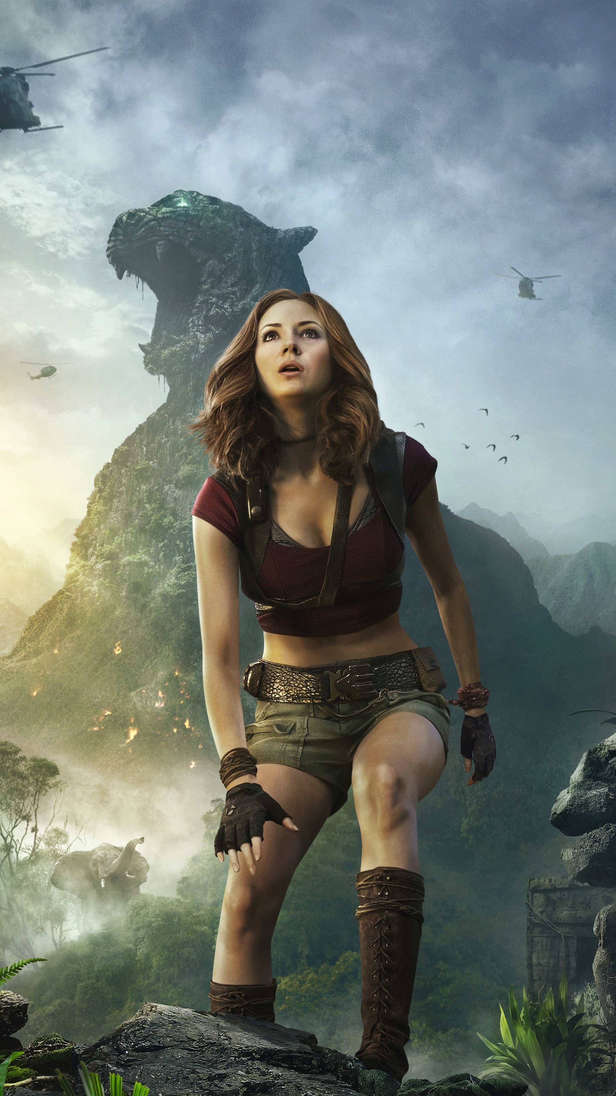Jumanji films, Welcome to the Jungle, Karen Gillan, 4K movies, 2160x3840 4K Phone