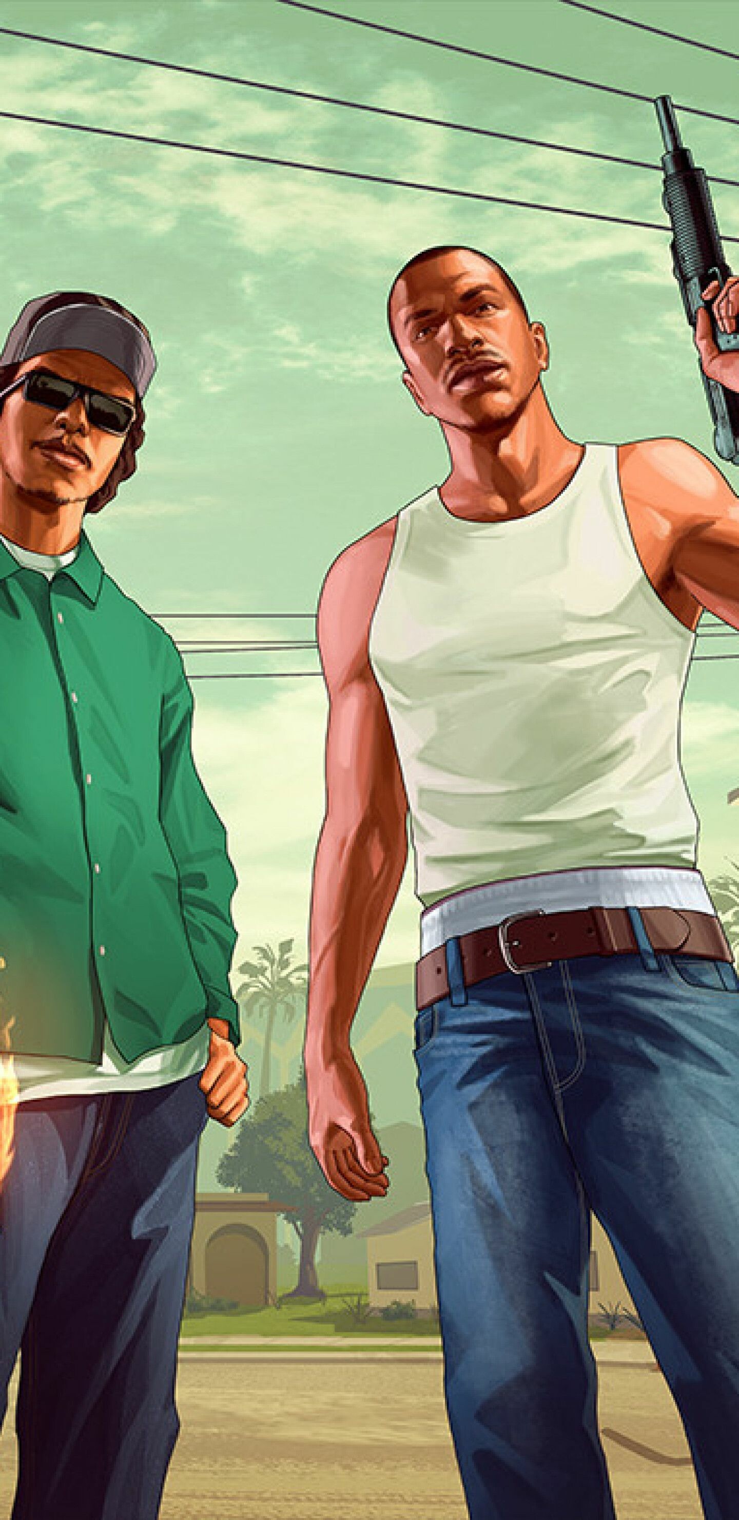 Grand Theft Auto: San Andreas, Mobile 4k wallpapers, Gaming on-the-go, Ultra HD visuals, 1440x2960 HD Phone