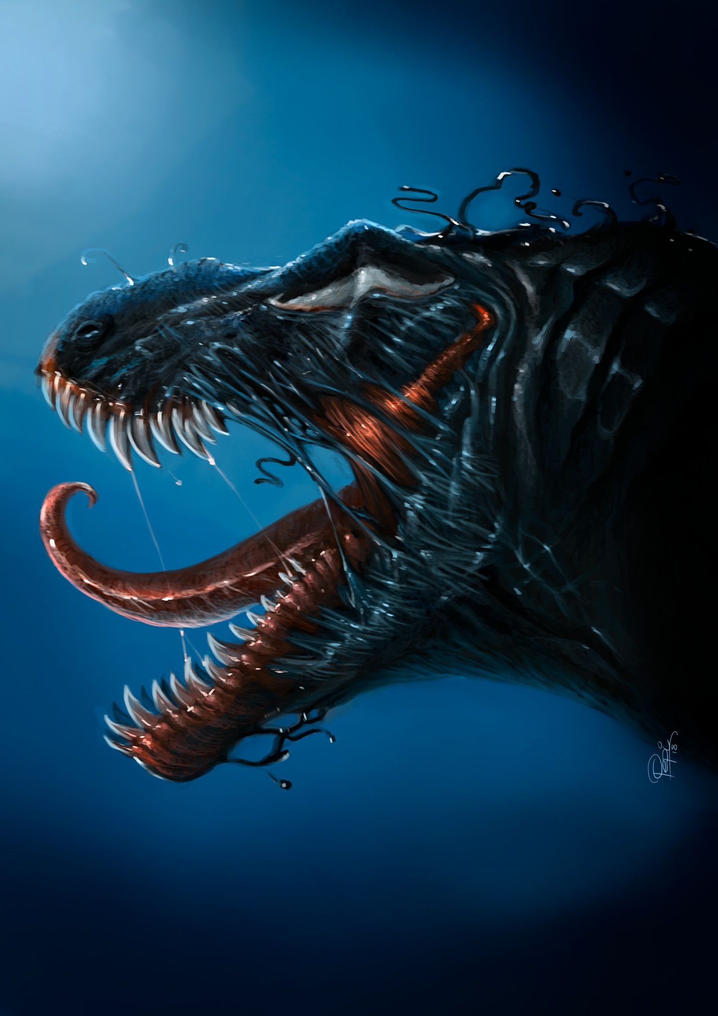 Venom, Tyrannosaurus Rex Wallpaper, 1420x2000 HD Phone