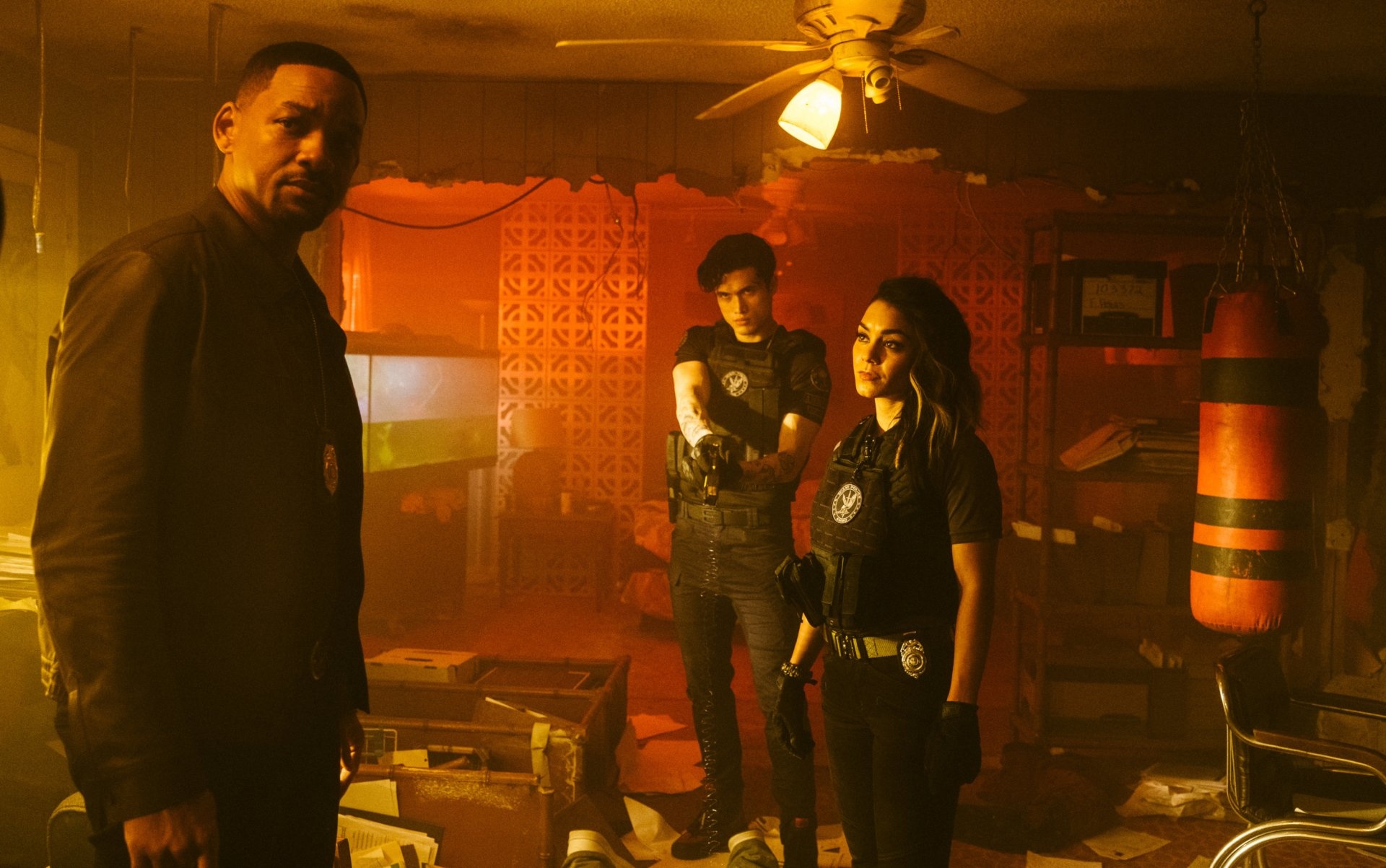 Bad Boys for Life HD wallpaper, Explosive gunfights, Sleek black suits, Dynamic cinematography, 1920x1210 HD Desktop