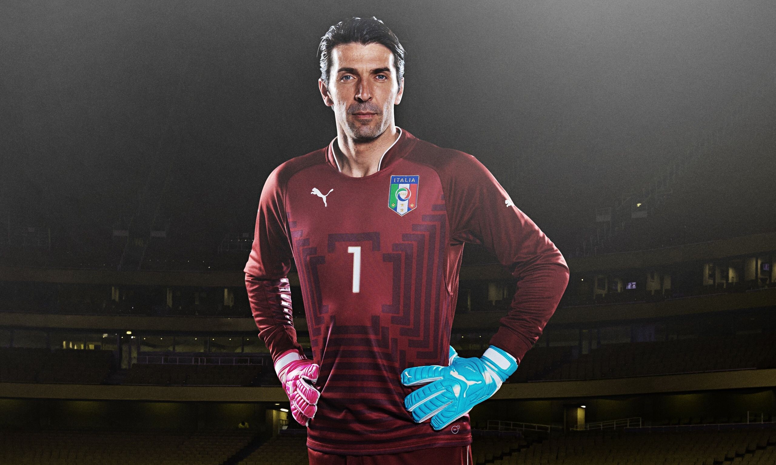 Buffon wallpapers, Gianluigi Buffon fanart, Legendary goalkeeper, Football icon, 2560x1540 HD Desktop