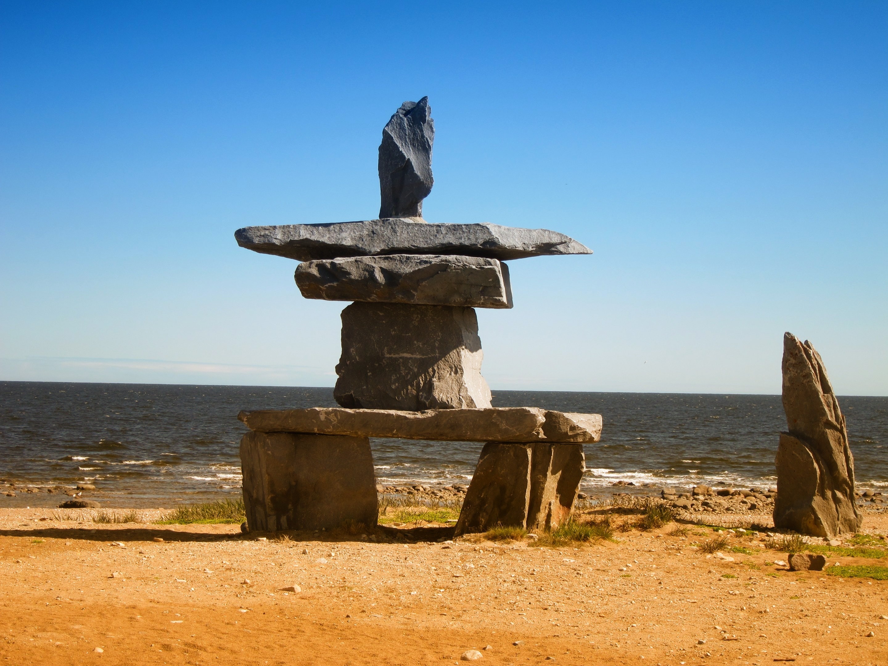 Rocks, Hudson Bay Canada, Sky, Scenic nature views, 2880x2160 HD Desktop