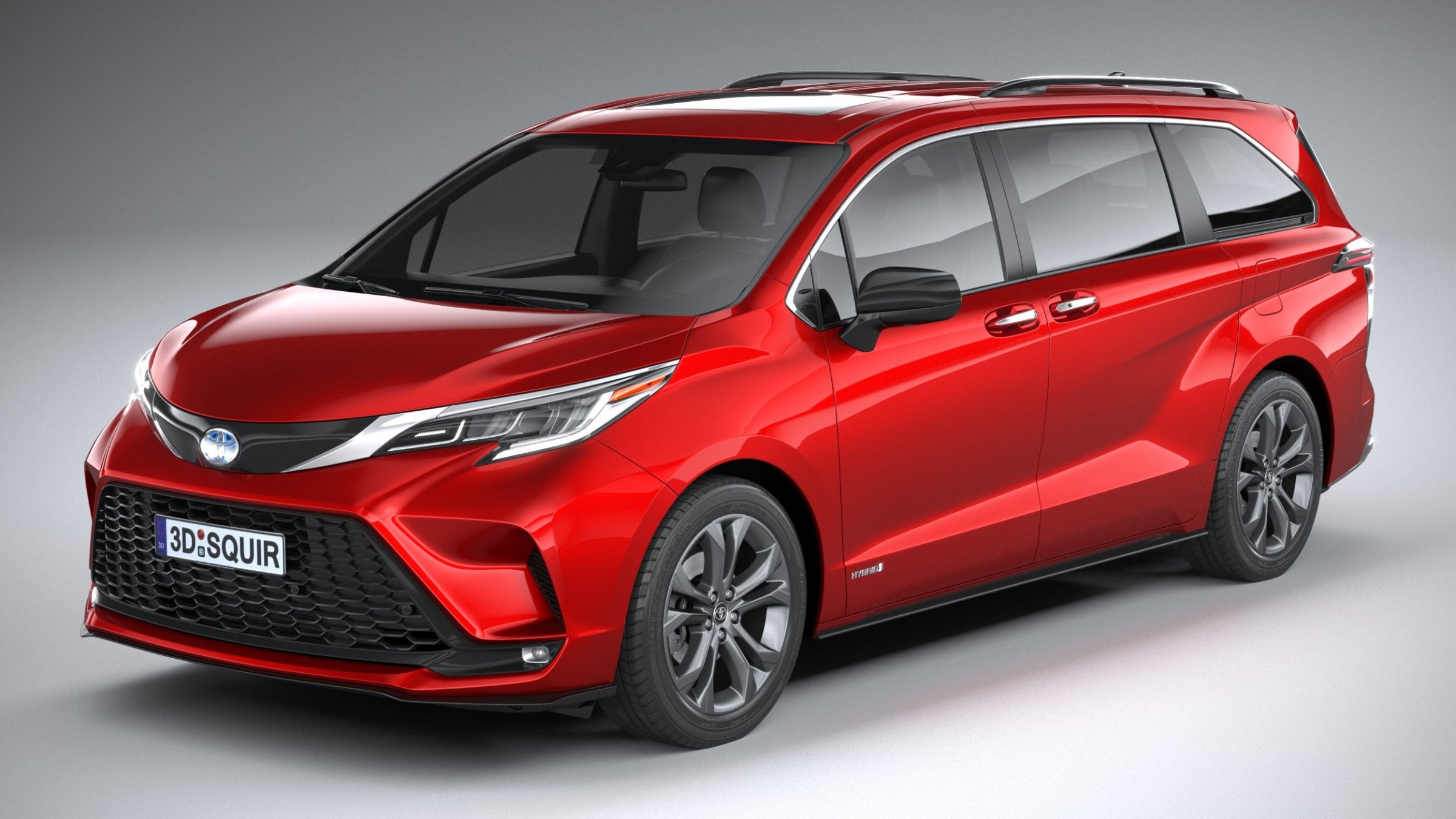 Toyota Sienna, XSE 2021 3D model, Sporty sophistication, Dynamic presence, 2400x1350 HD Desktop