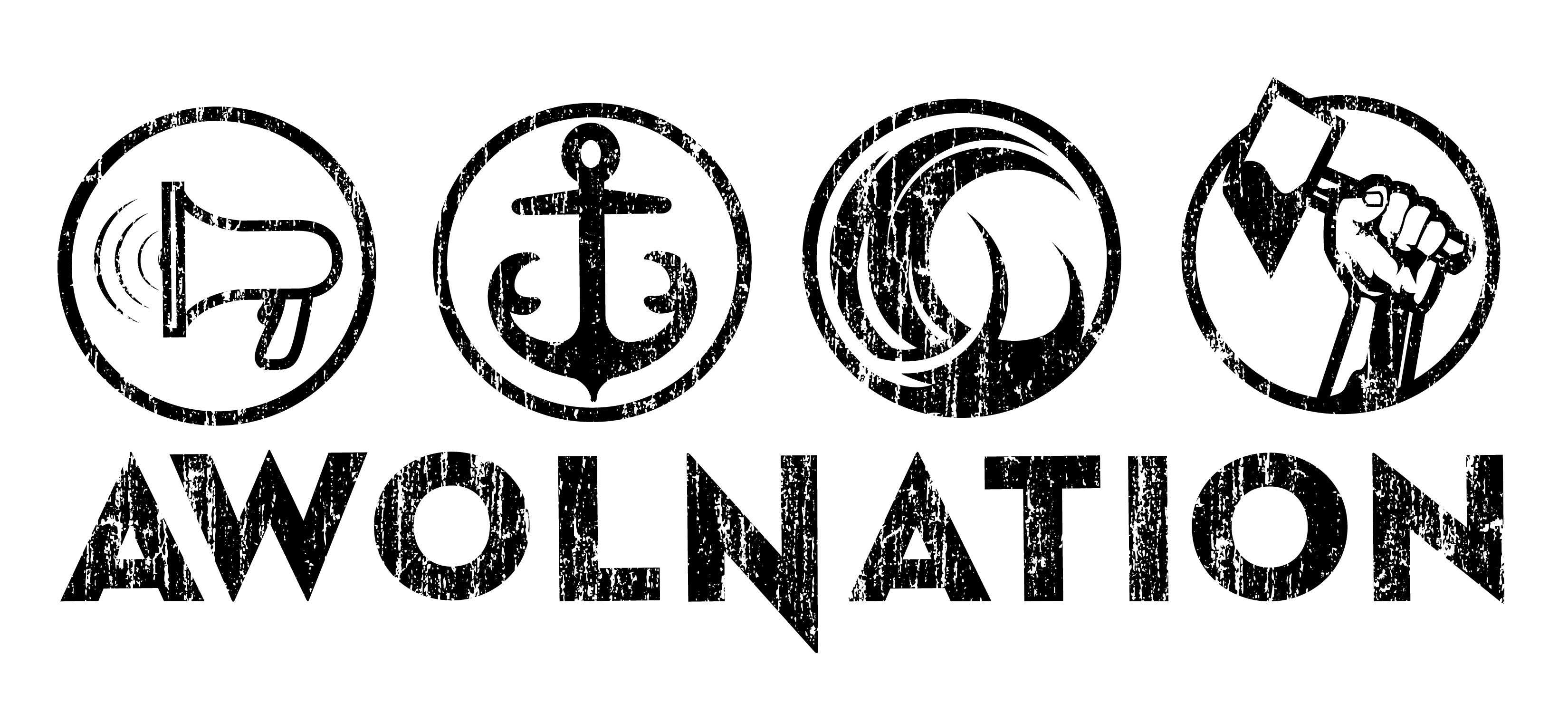 AWOLNATION, Logos, Creative design, Band branding, 3300x1500 Dual Screen Desktop
