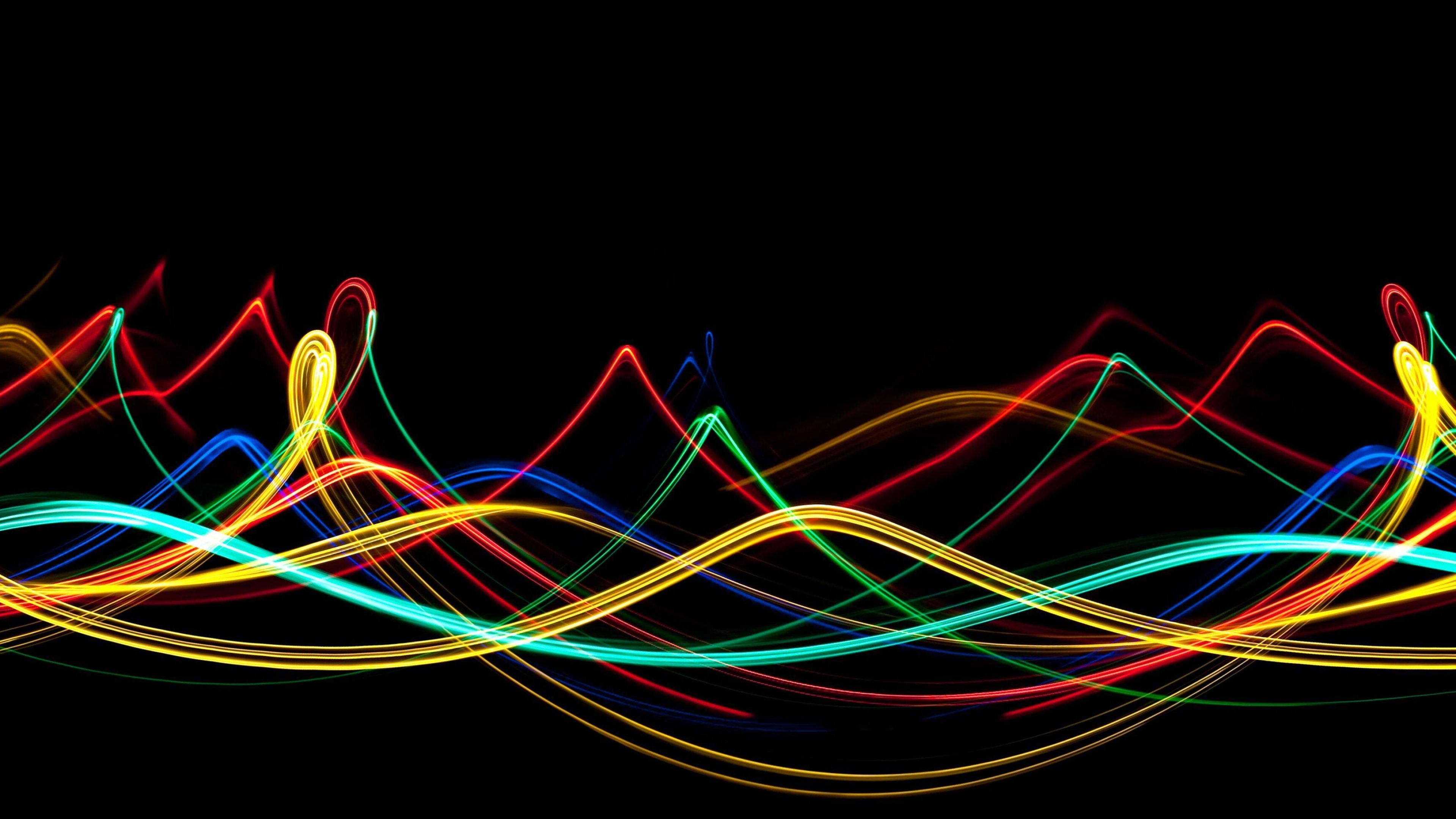 Waves, Glow in the Dark Wallpaper, 3840x2160 4K Desktop