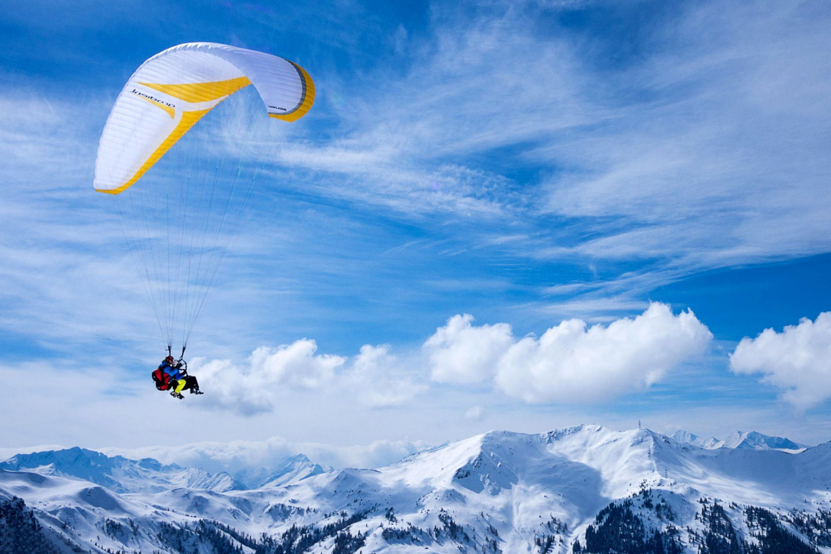 Switzerland, Paragliding Wallpaper, 2880x1920 HD Desktop