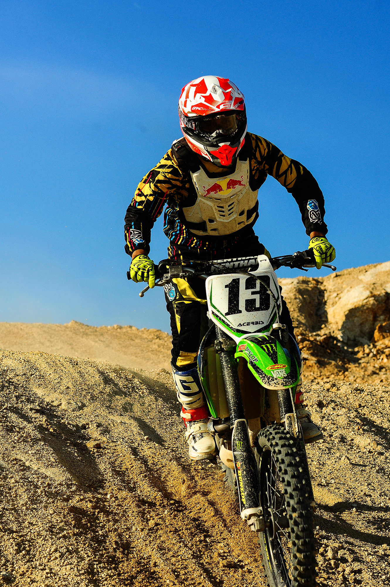 Rider on hill, Motocrosser in action, Free stock photo, Outdoor sport, 1330x2000 HD Phone