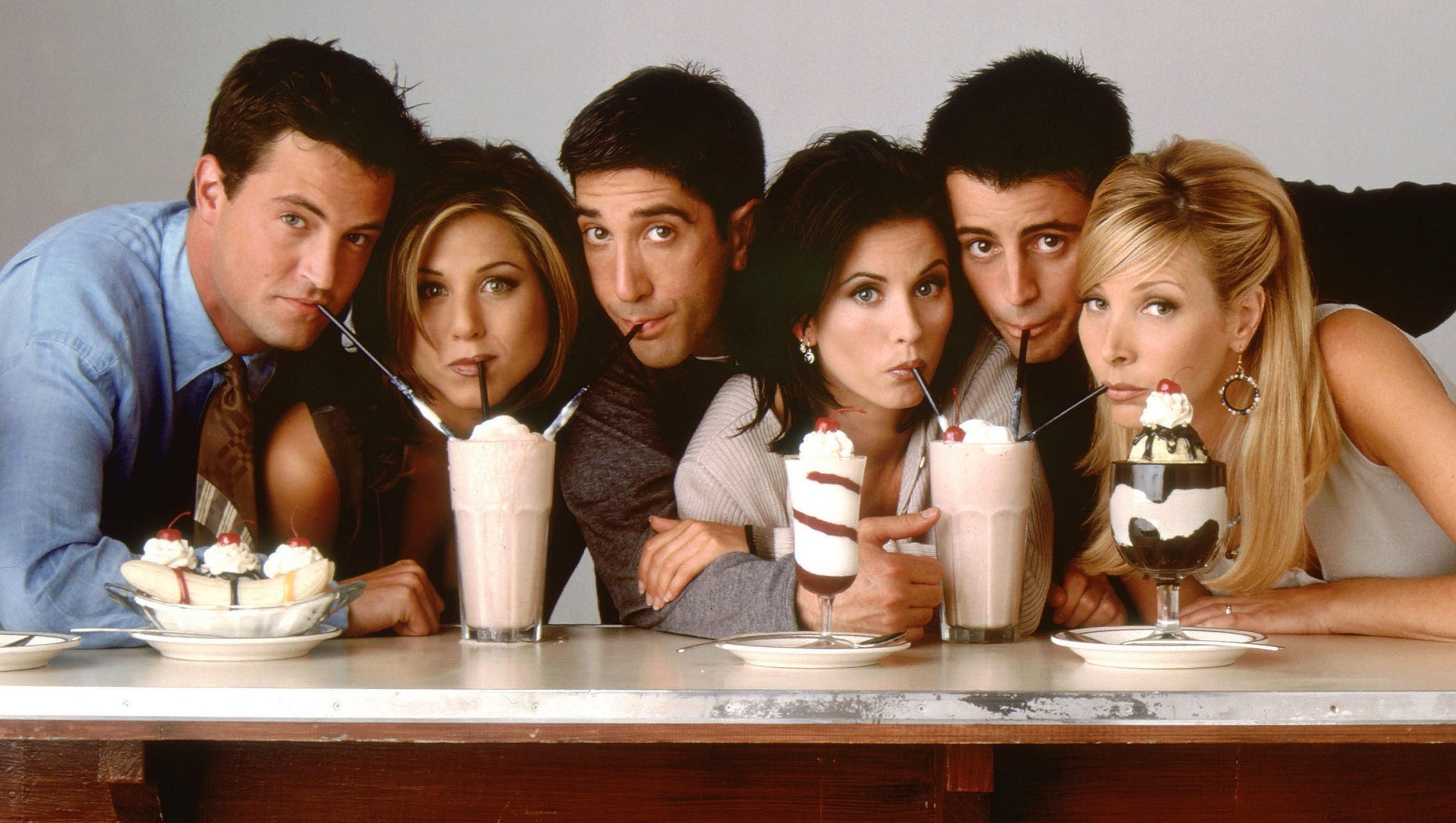 Friends wallpaper, Dynamic display, Vibrant colors, Joyful atmosphere, 2560x1450 HD Desktop